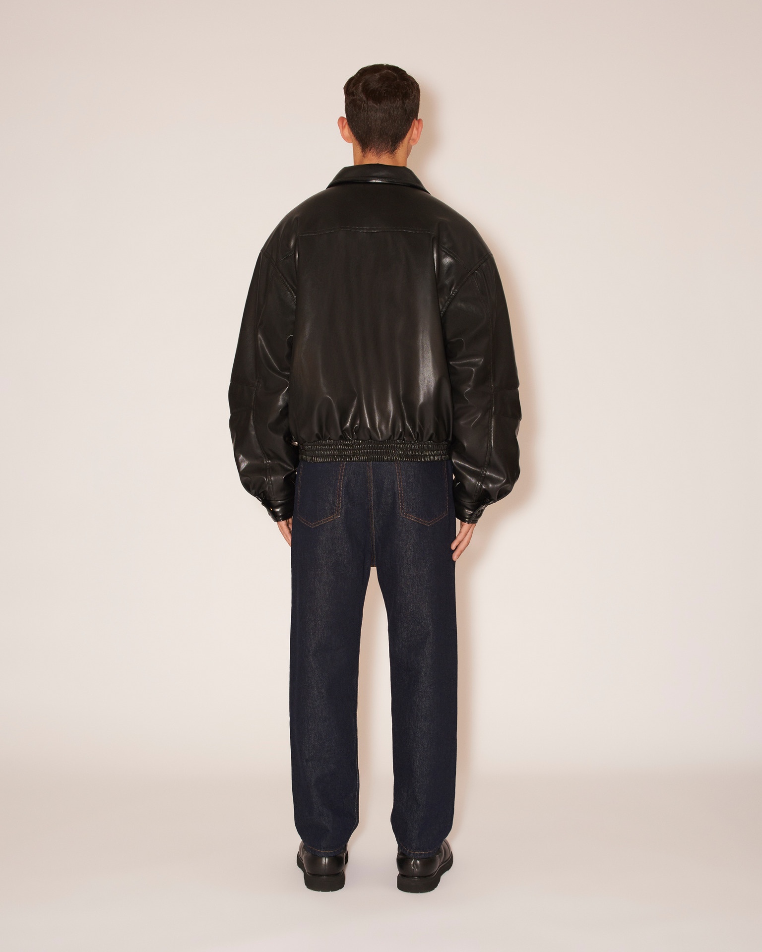 ANDS - Vegan leather bomber jacket - Black - 4