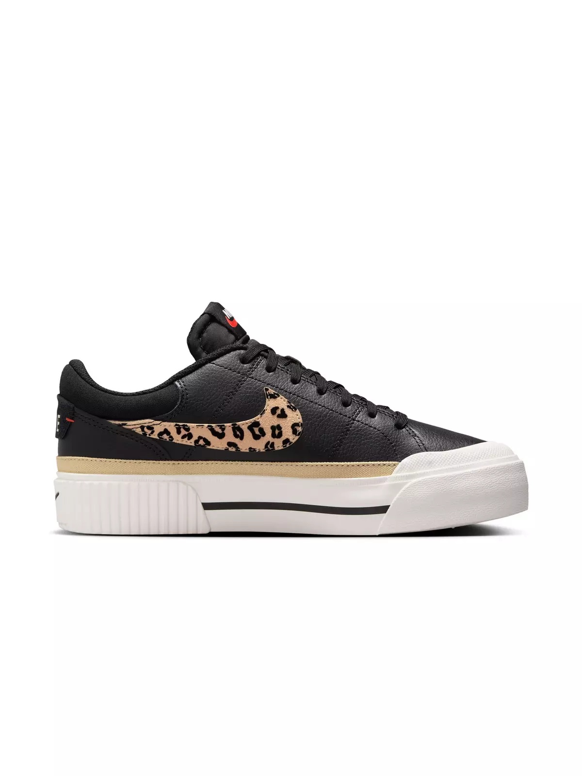 Court Legacy Lift "Black/Lt Khaki/Sail/Picante Red" Women's Shoe - 2