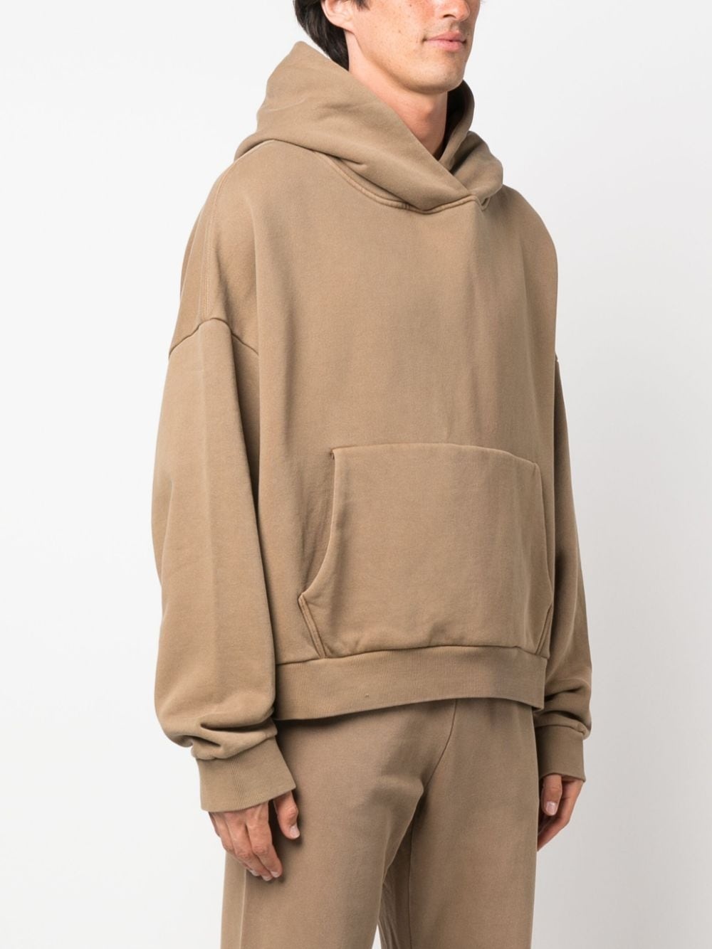 drop-shoulder cotton hoodie - 4