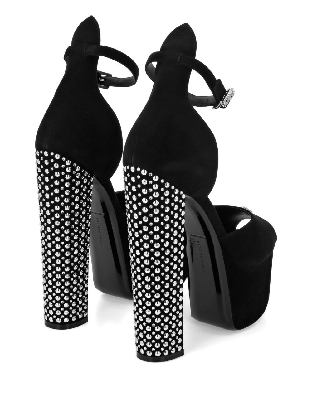 skull-stud platform sandals - 4