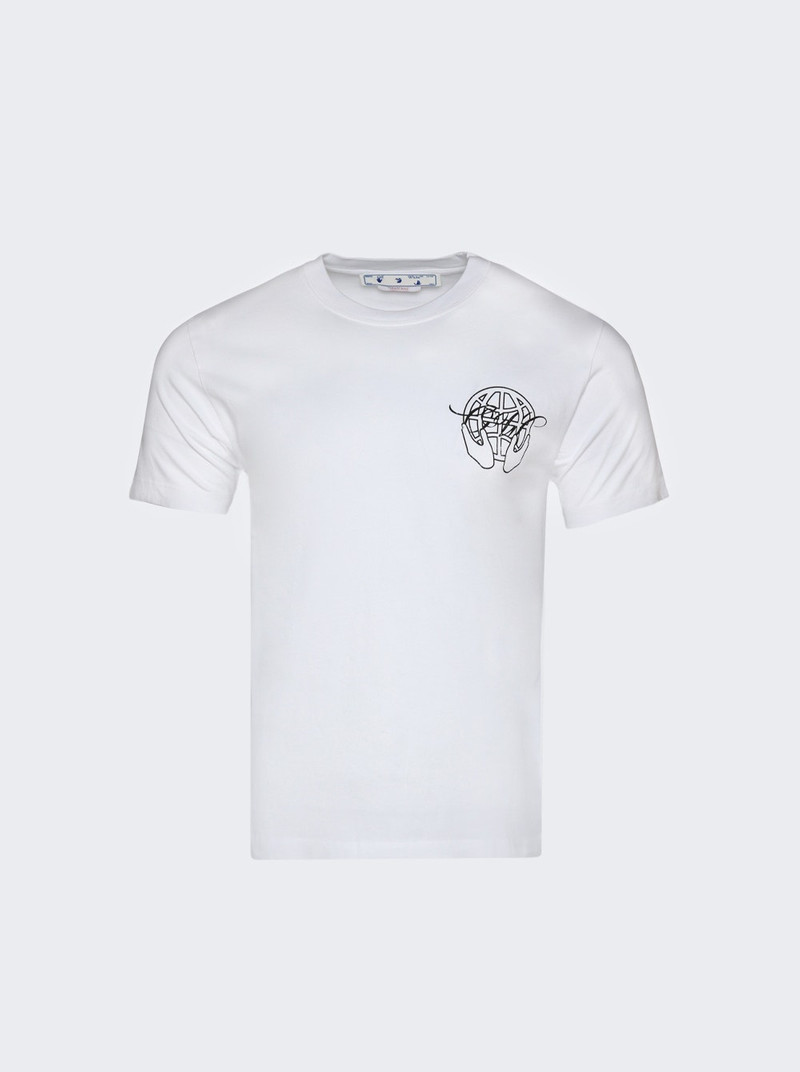 Hand Arrow Slim Short Sleeve T-Shirt White - 1