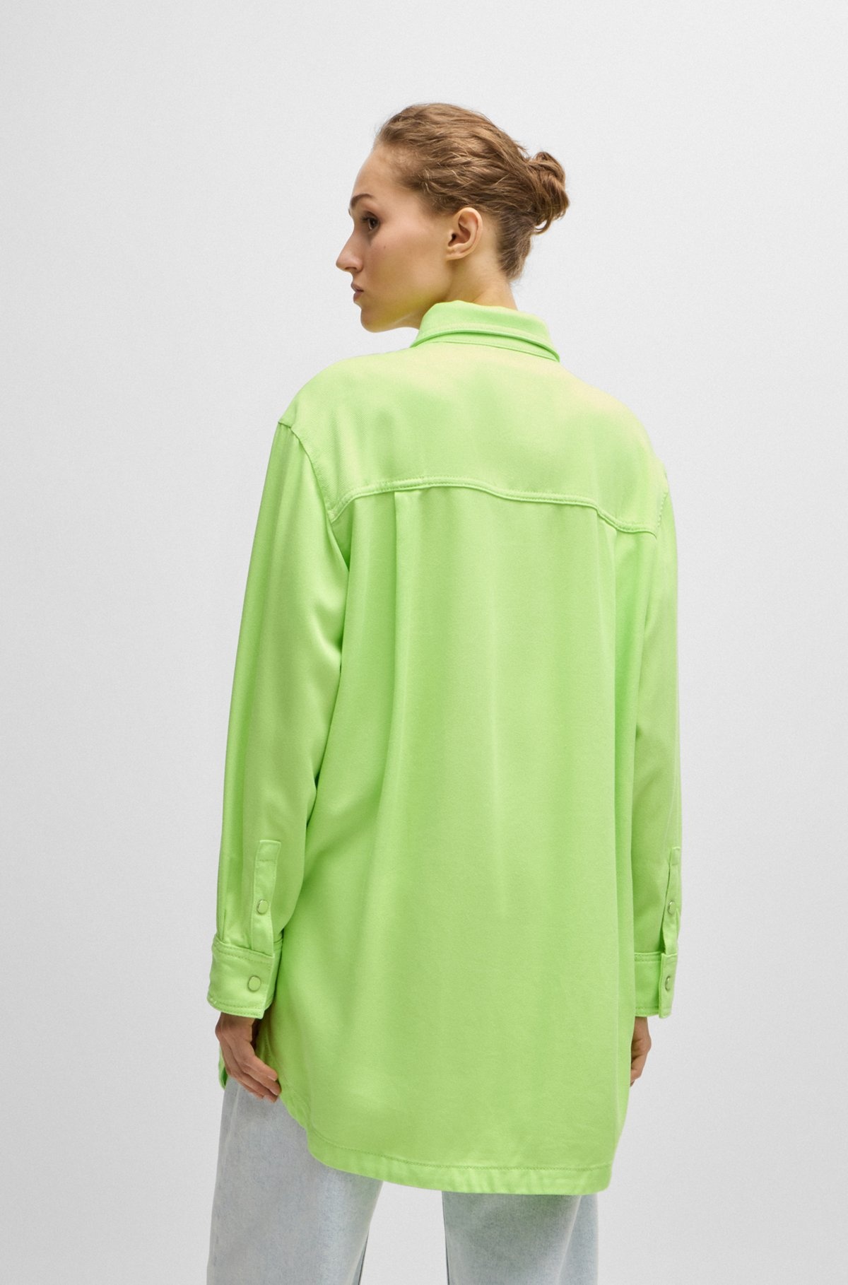 RELAXED-FIT OVERSHIRT IN SOFT TWILL - 4