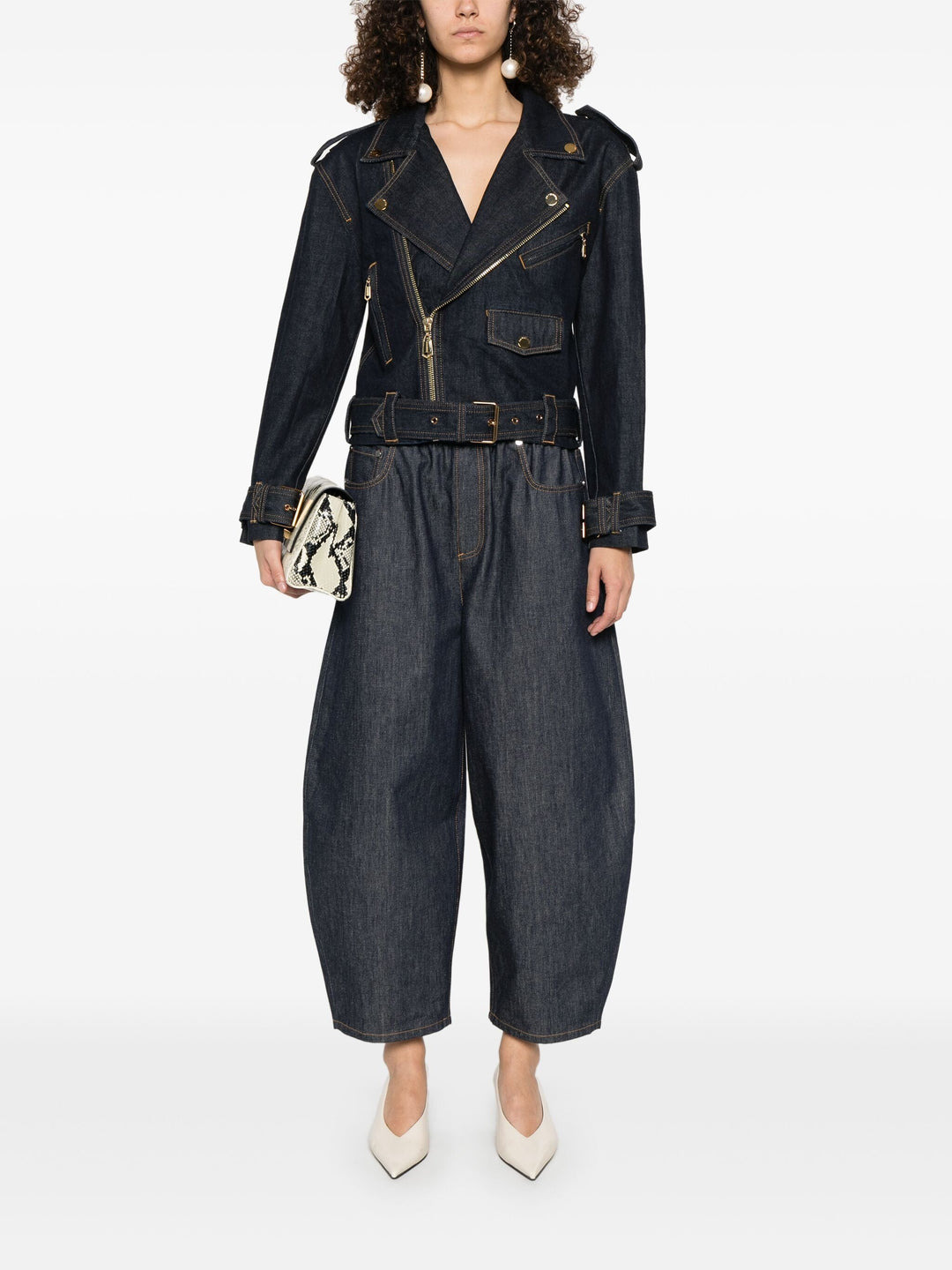 Crush Denim Biker Jacket - 2