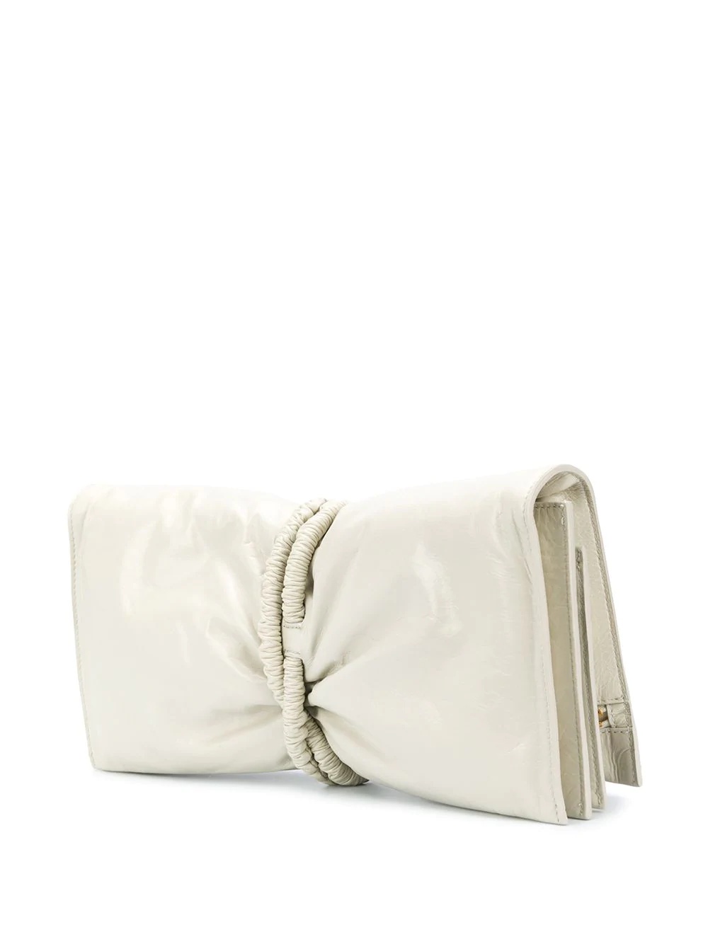 leather foldover clutch bag - 3