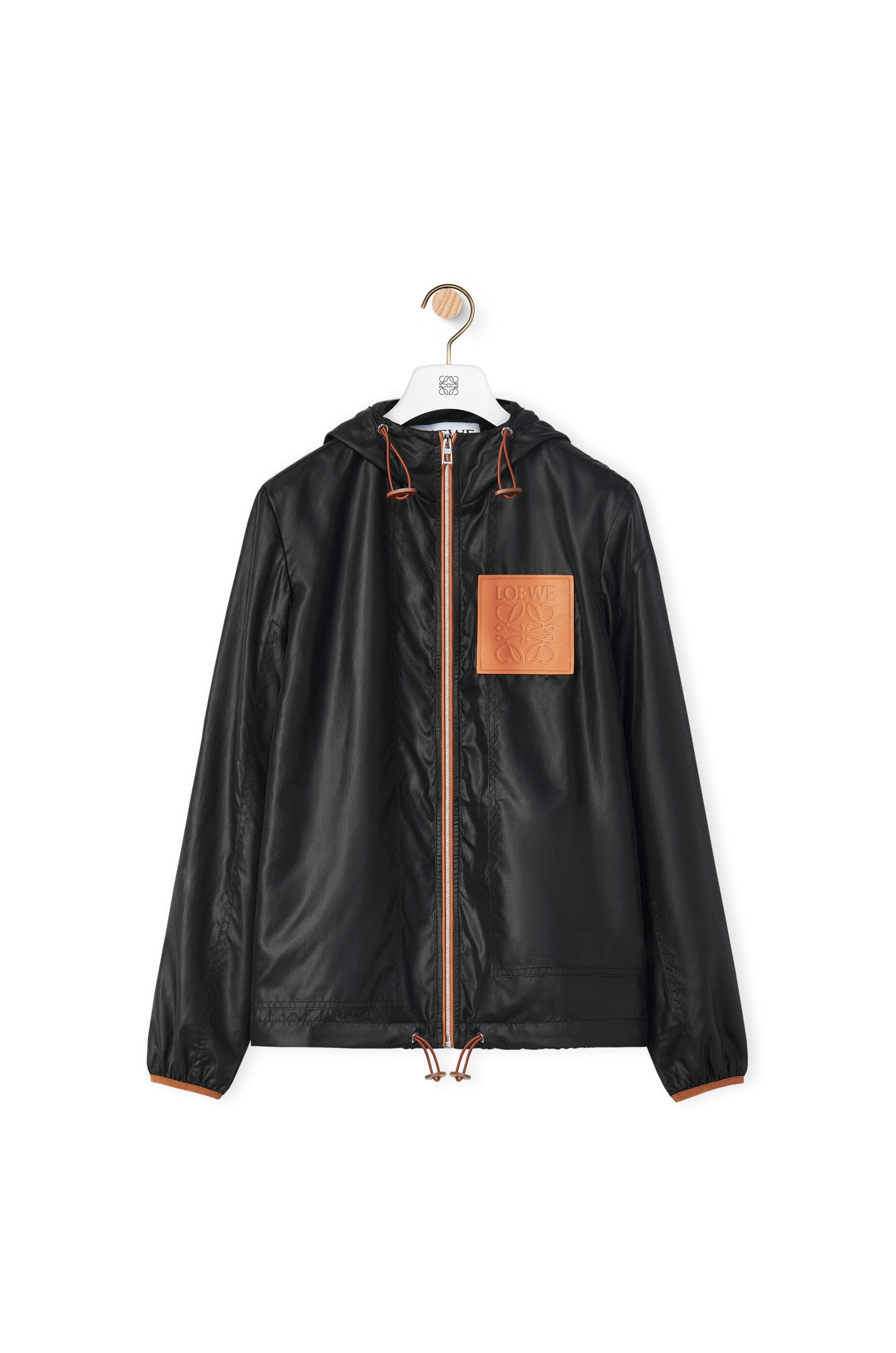 Hooded jacket in ripstop shell - 1