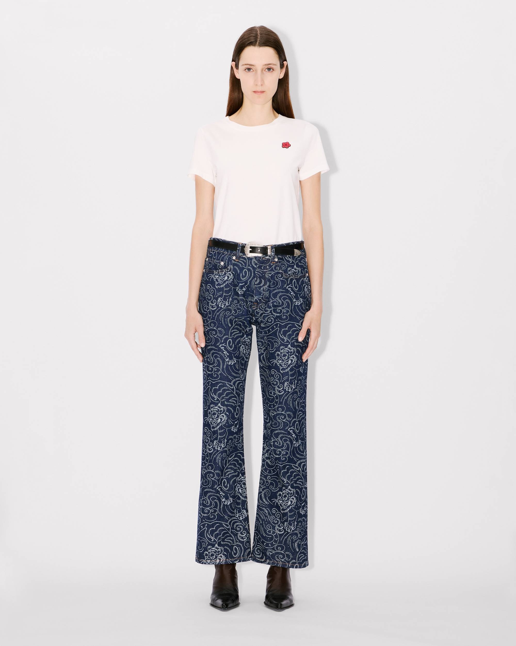 'KENZO Star Tiger' BARA cropped jeans in japanese denim - 5