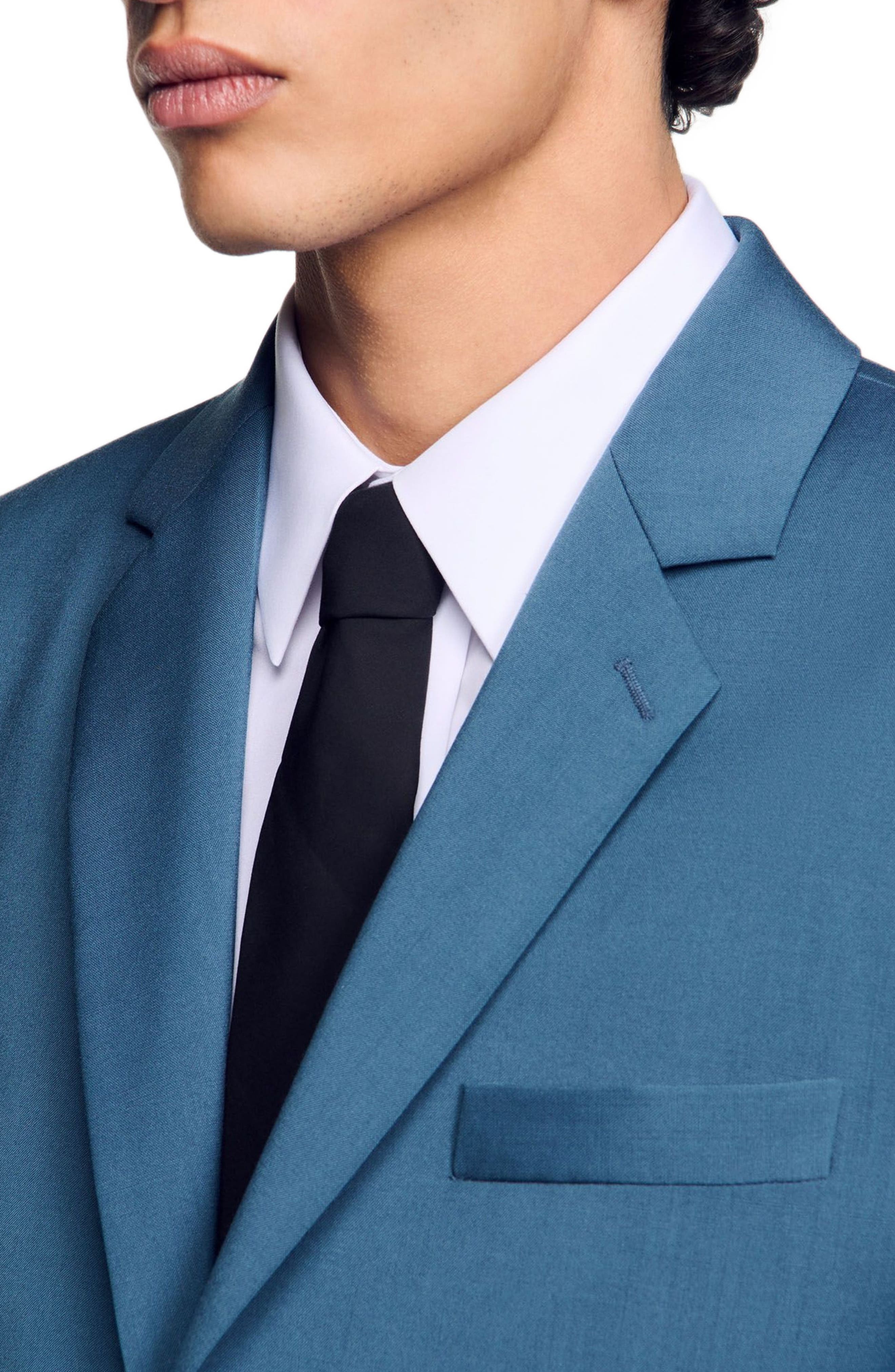SANDRO Wool suit jacket in Thunderstorm Blue at Nordstrom - 4