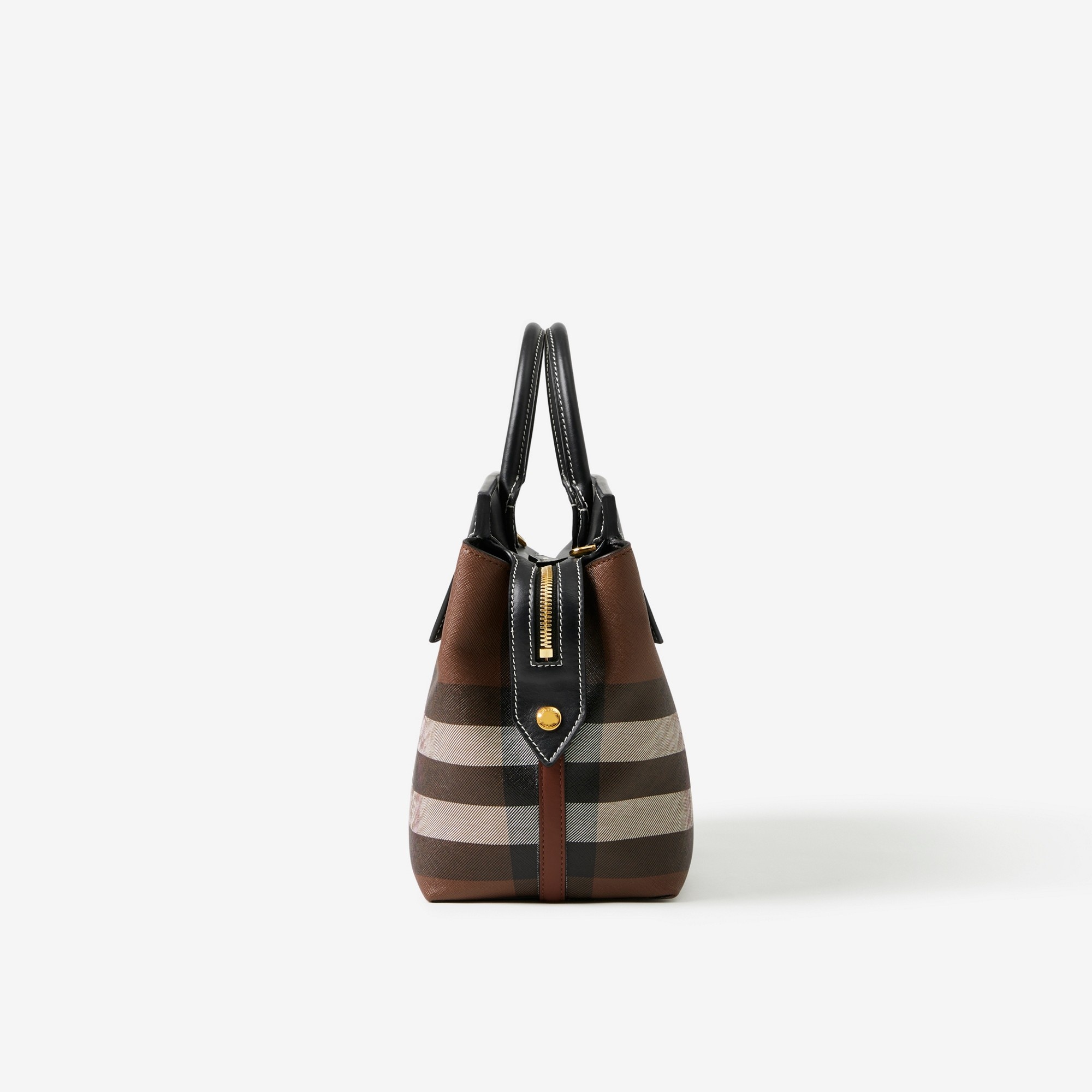 Check and Leather Medium Catherine Bag - 2