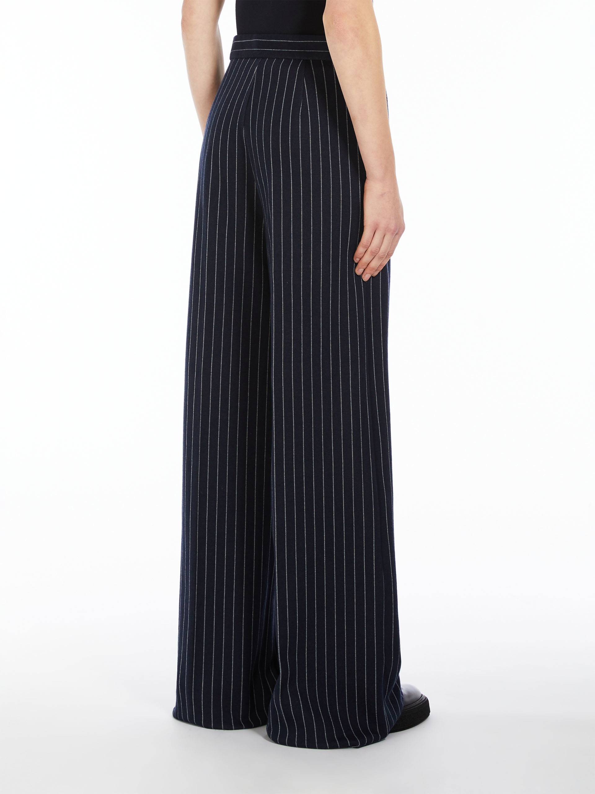 Cotton, cashmere and silk palazzo trousers - 4