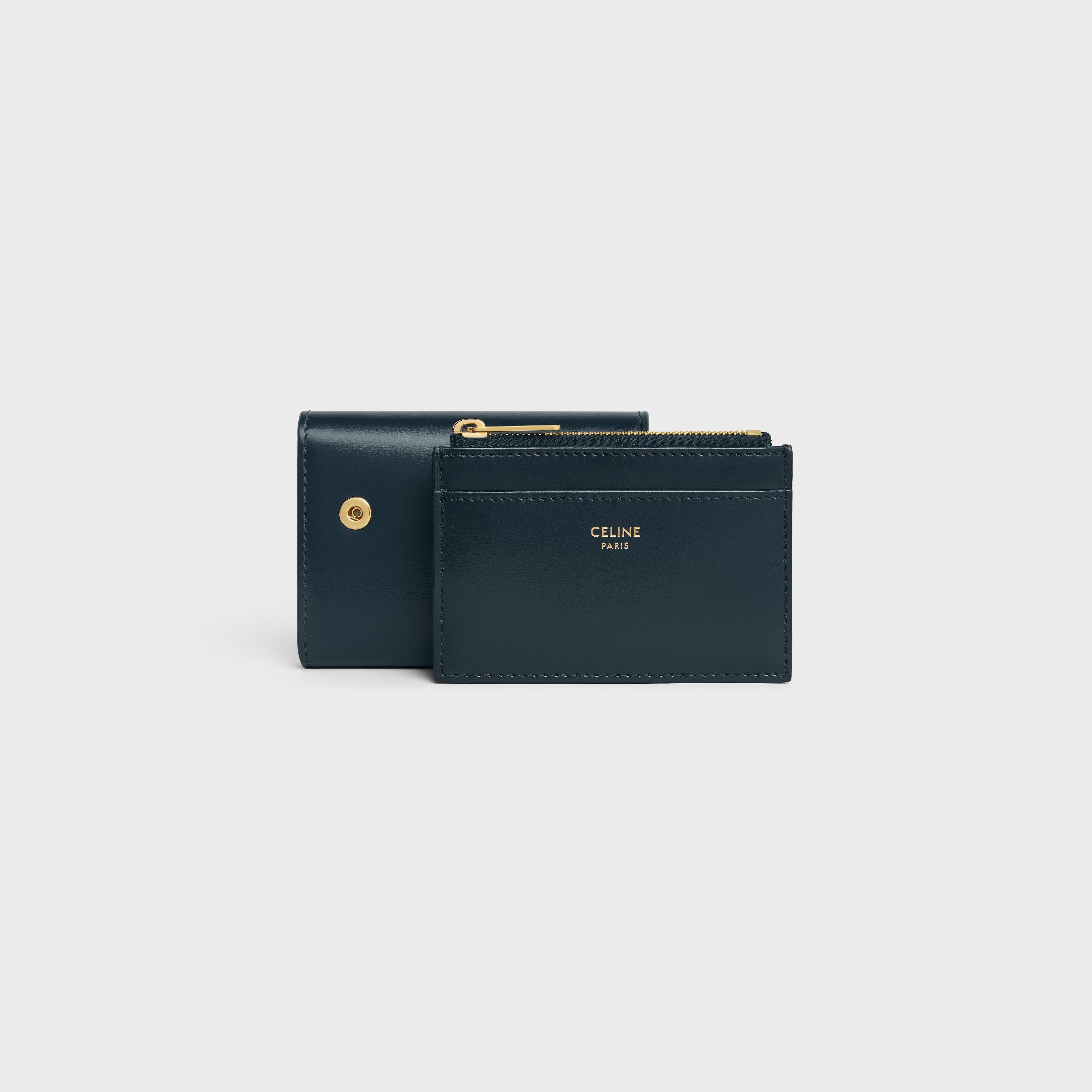 COMPACT WALLET WITH COIN TRIOMPHE in Shiny calfskin - 6