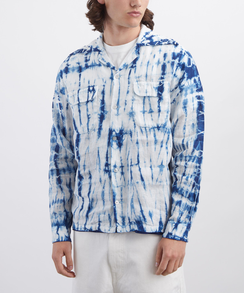 Kapital French Linen Tokushima Shibori-Dye Wrangle Shirt outlook