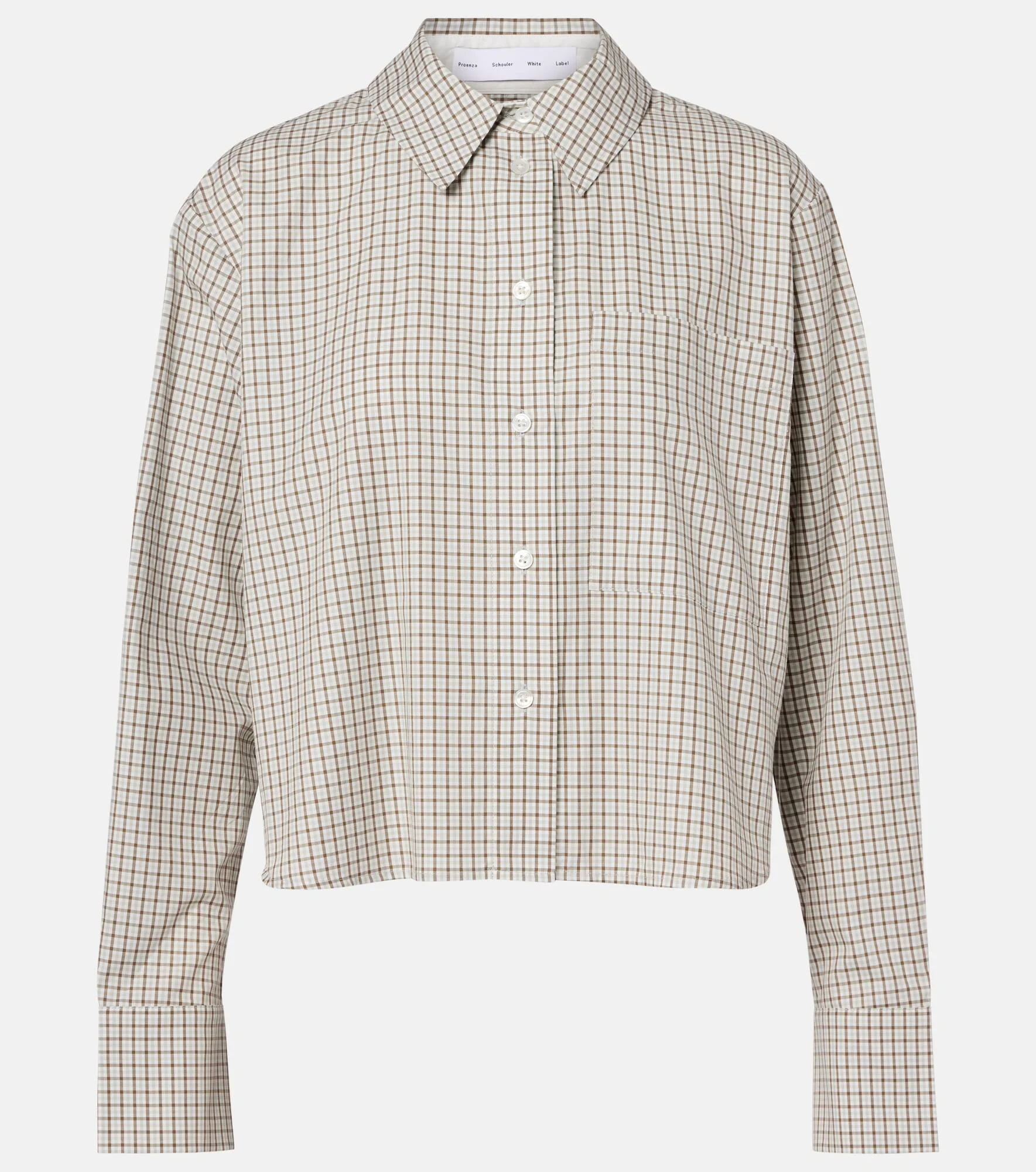 White Label Olive checked cotton shirt - 1