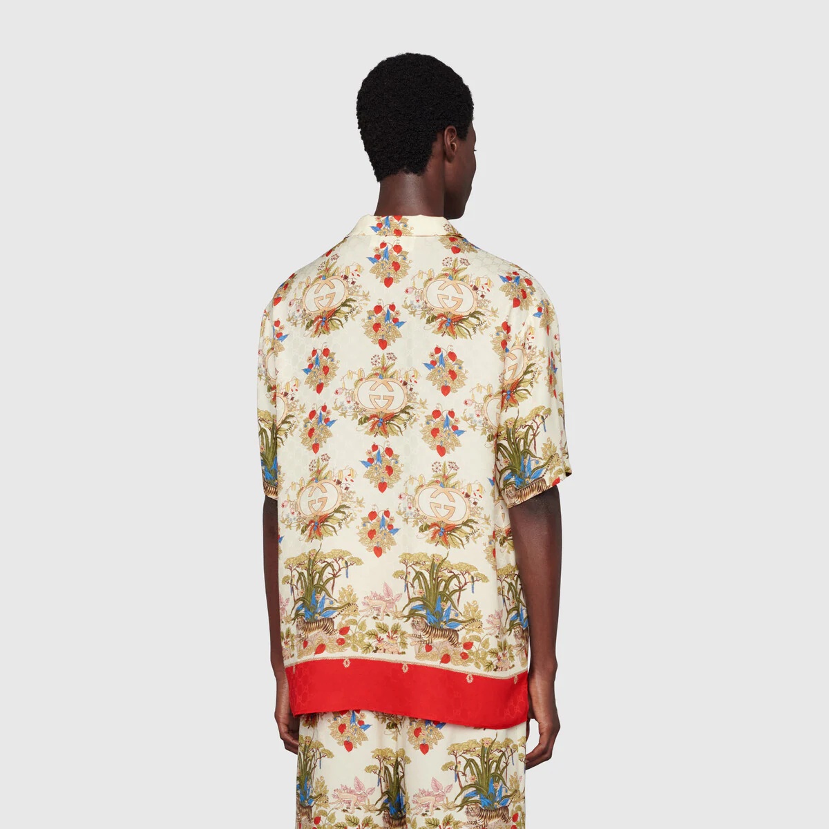 Gucci 100 floral print bowling shirt - 4