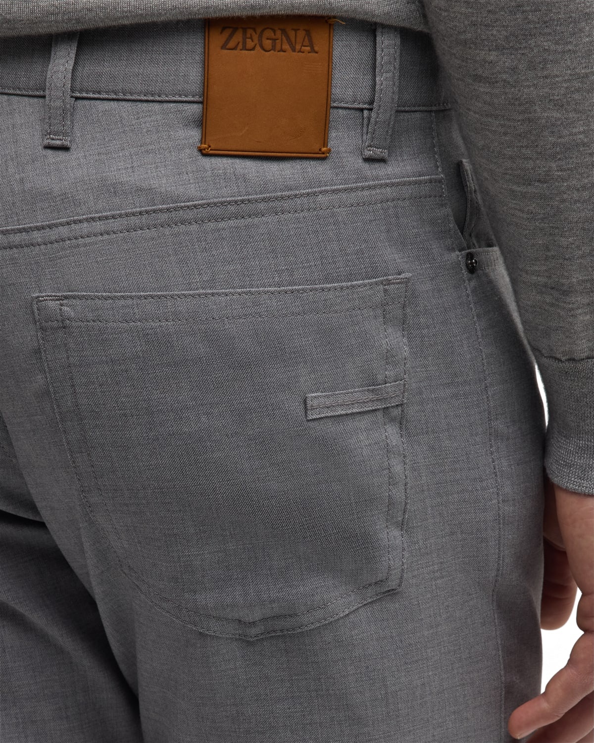 Men's Wool Straight-Leg 5-Pocket Pants - 6