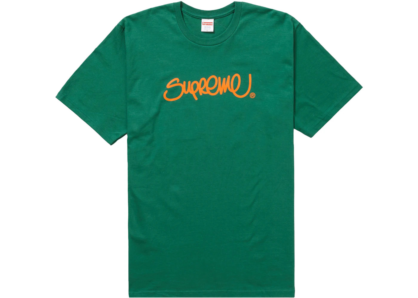 Supreme Handstyle Tee Light Pine - 1