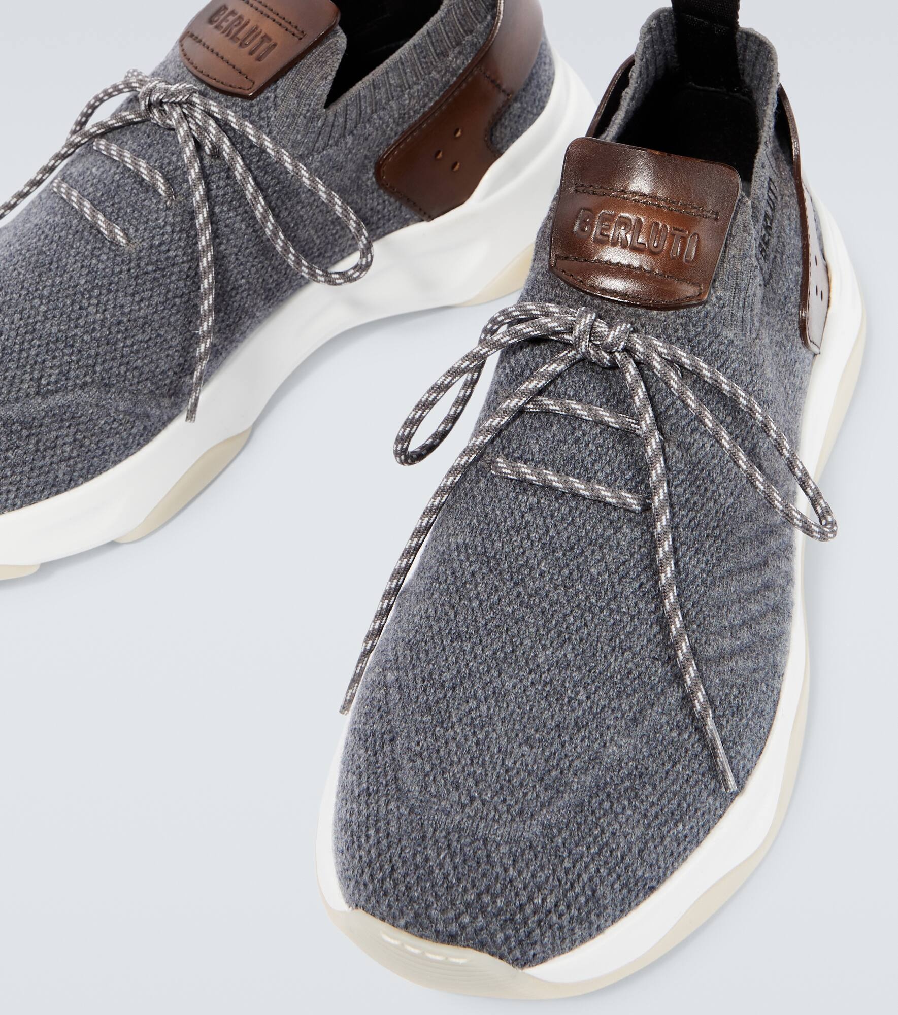 Shadow cashmere knit sneakers - 3