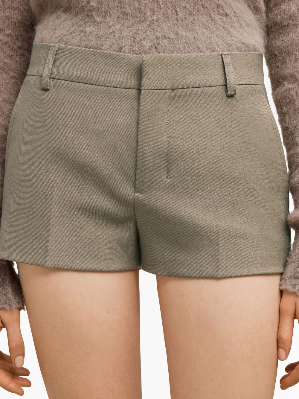 tailored-cut wool shorts - 6