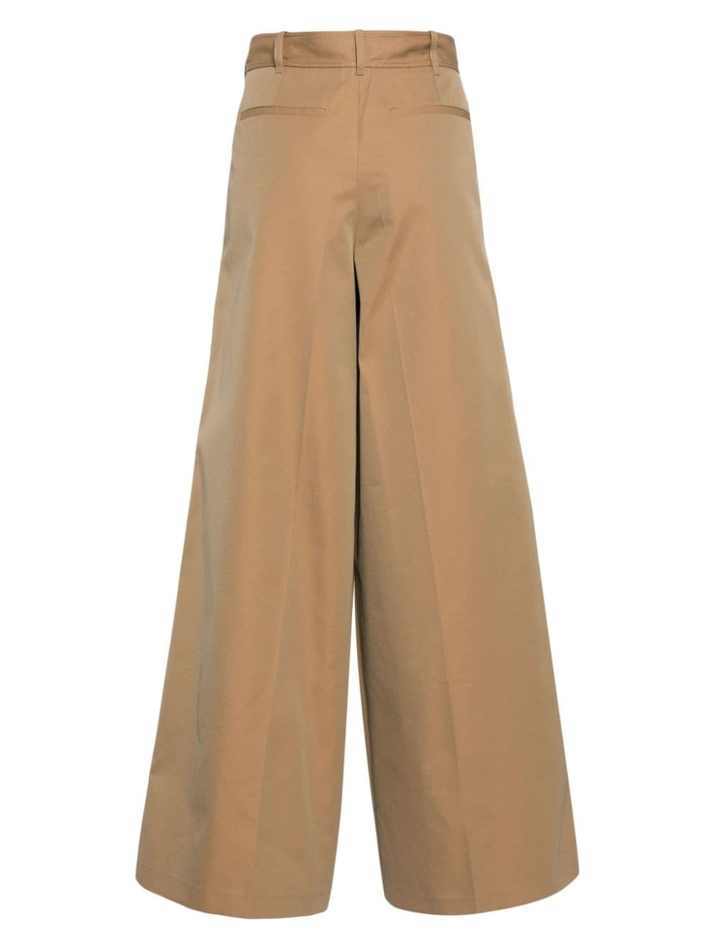 wide-leg cotton trousers - 2