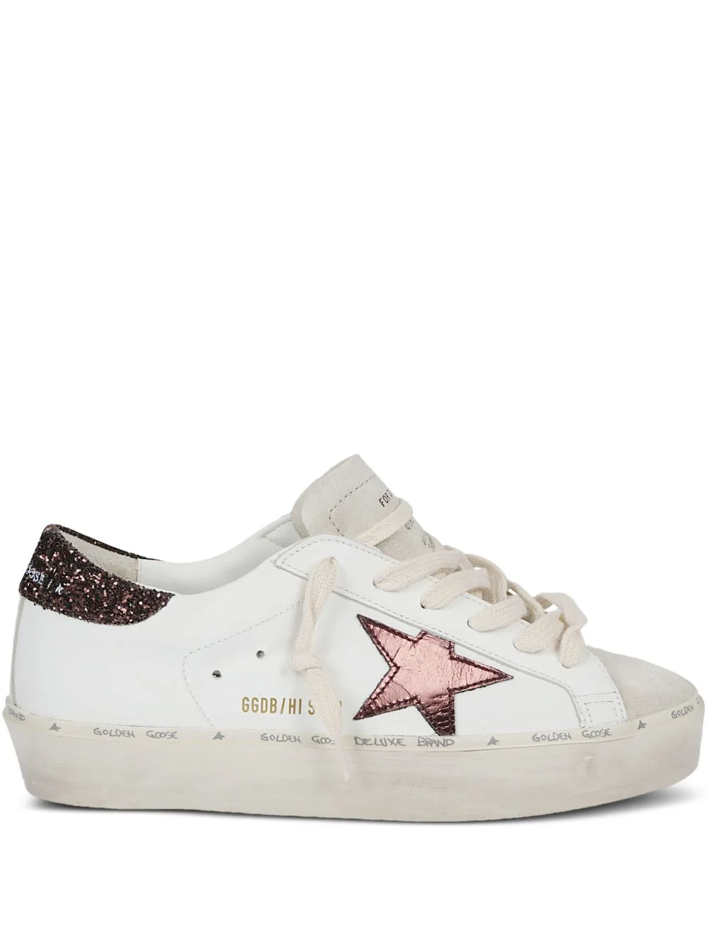 glitter-detail star-patch sneakers - 1