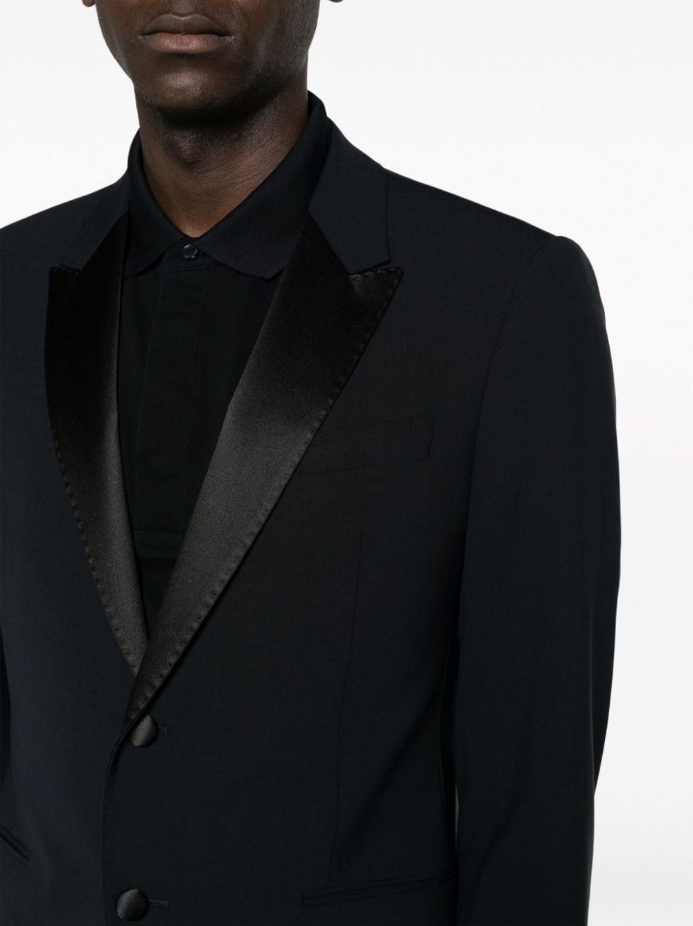 peak-lapels wool blend suit - 5