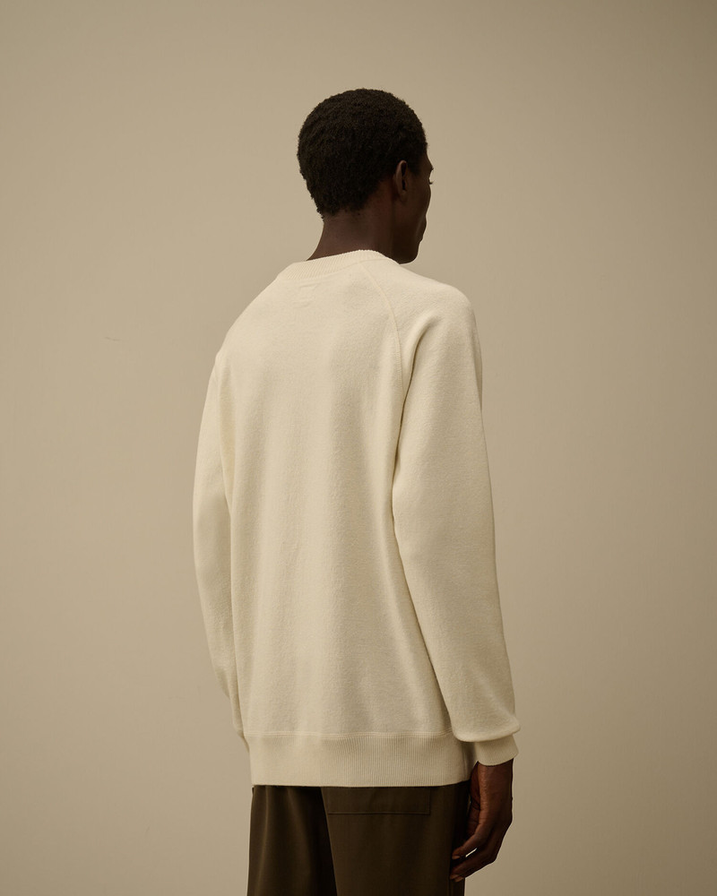 Merino Wool Felted Crewneck Lens Sweater 4