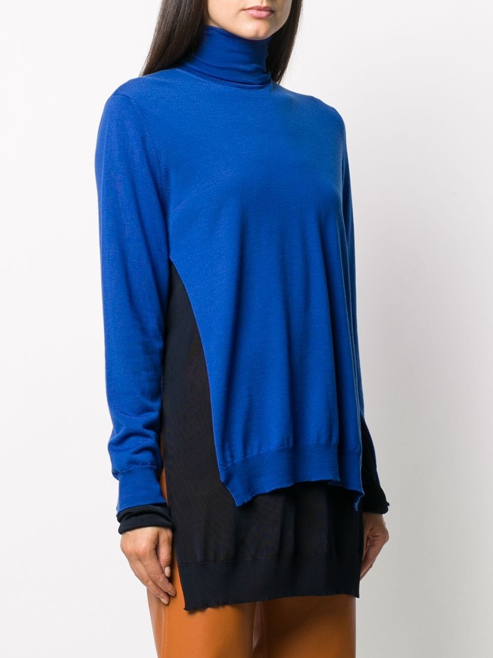 roll-neck step-hem jumper - 3