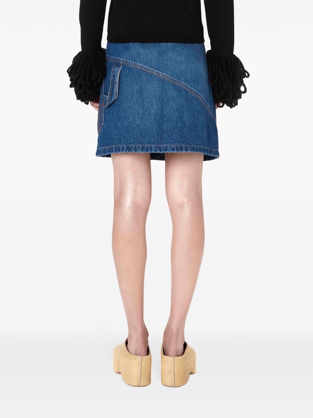 Twisted denim miniskirt - 4