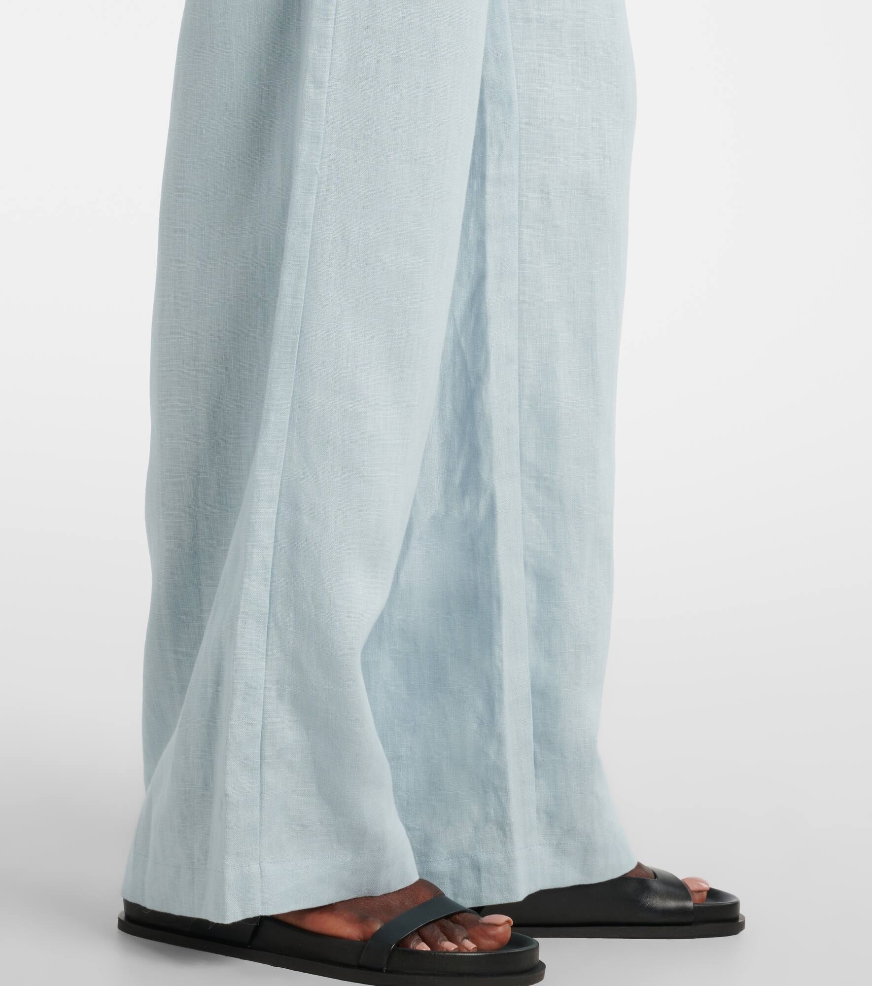 Lulea high-rise linen wide-leg pants - 5