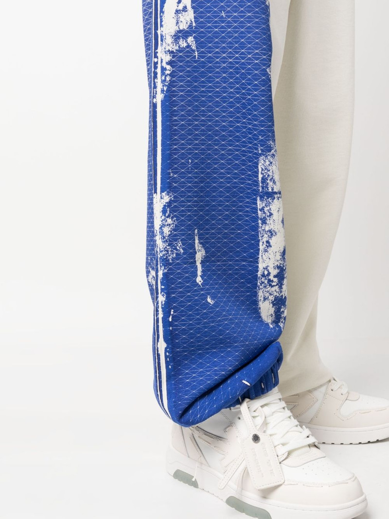 brush stroke-print track pants 5