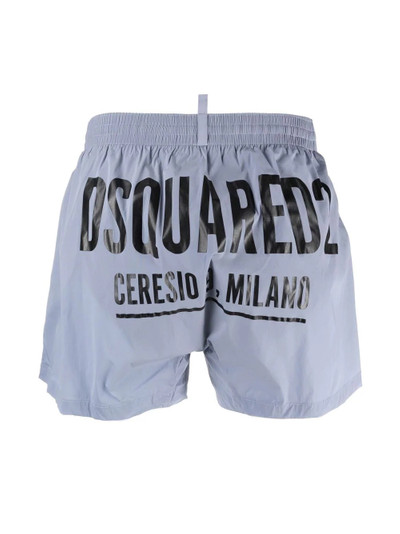 DSQUARED2 logo-print swimming trunks outlook