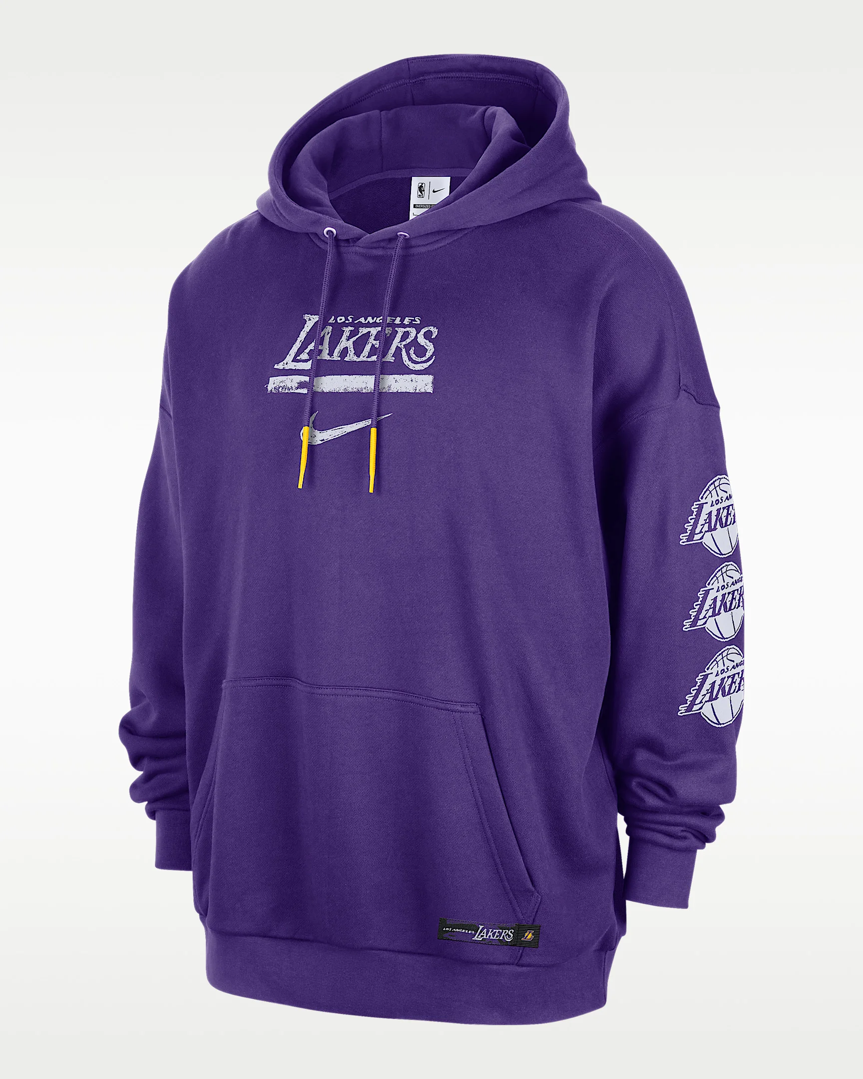 Los Angeles Lakers Courtside Men's Jordan NBA Club Premium Pullover Hoodie - 1
