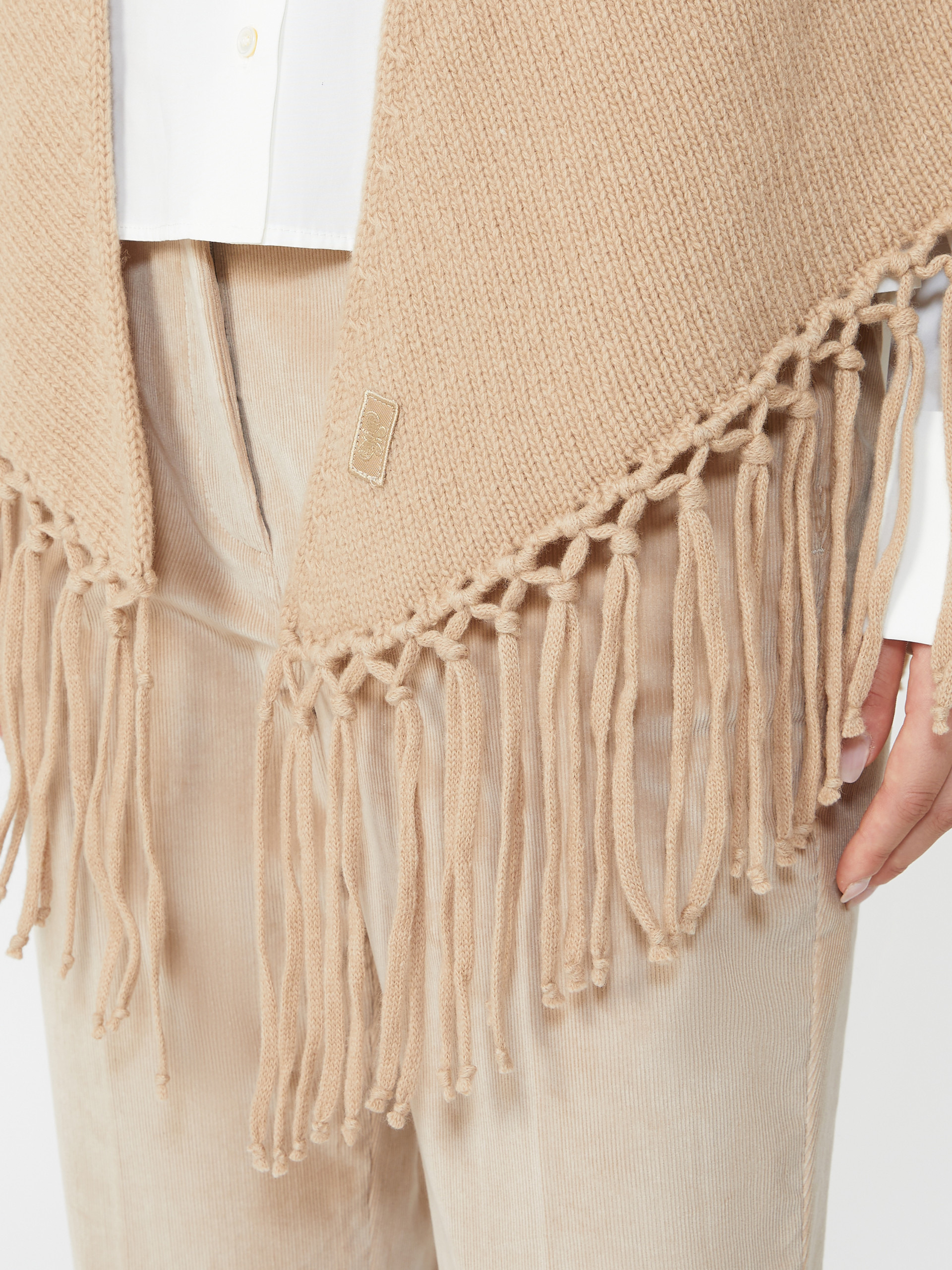 TORNADO Wool shawl with fringes - 4