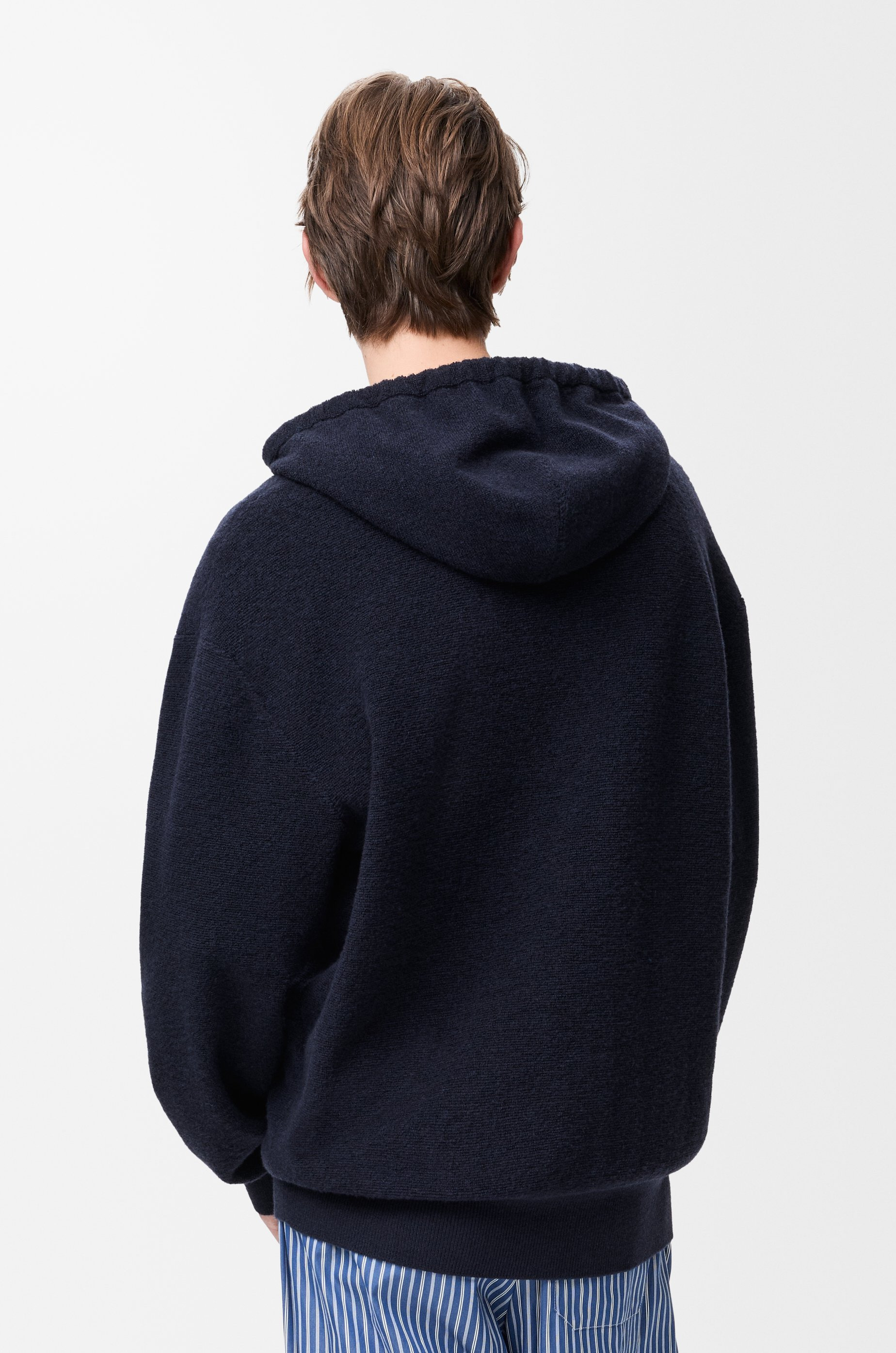 Anagram zip-up hoodie in wool - 4