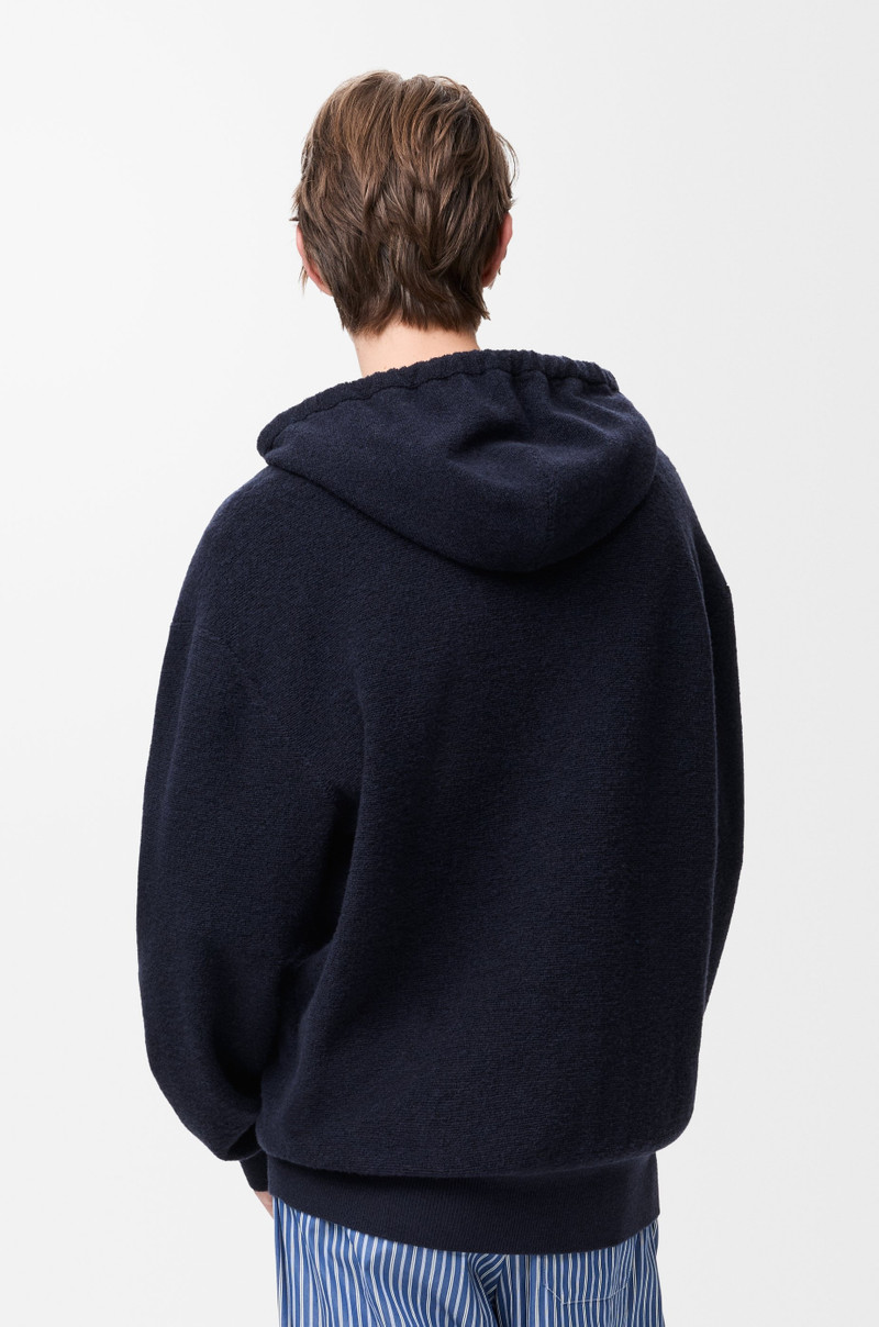 Anagram zip-up hoodie in wool 4