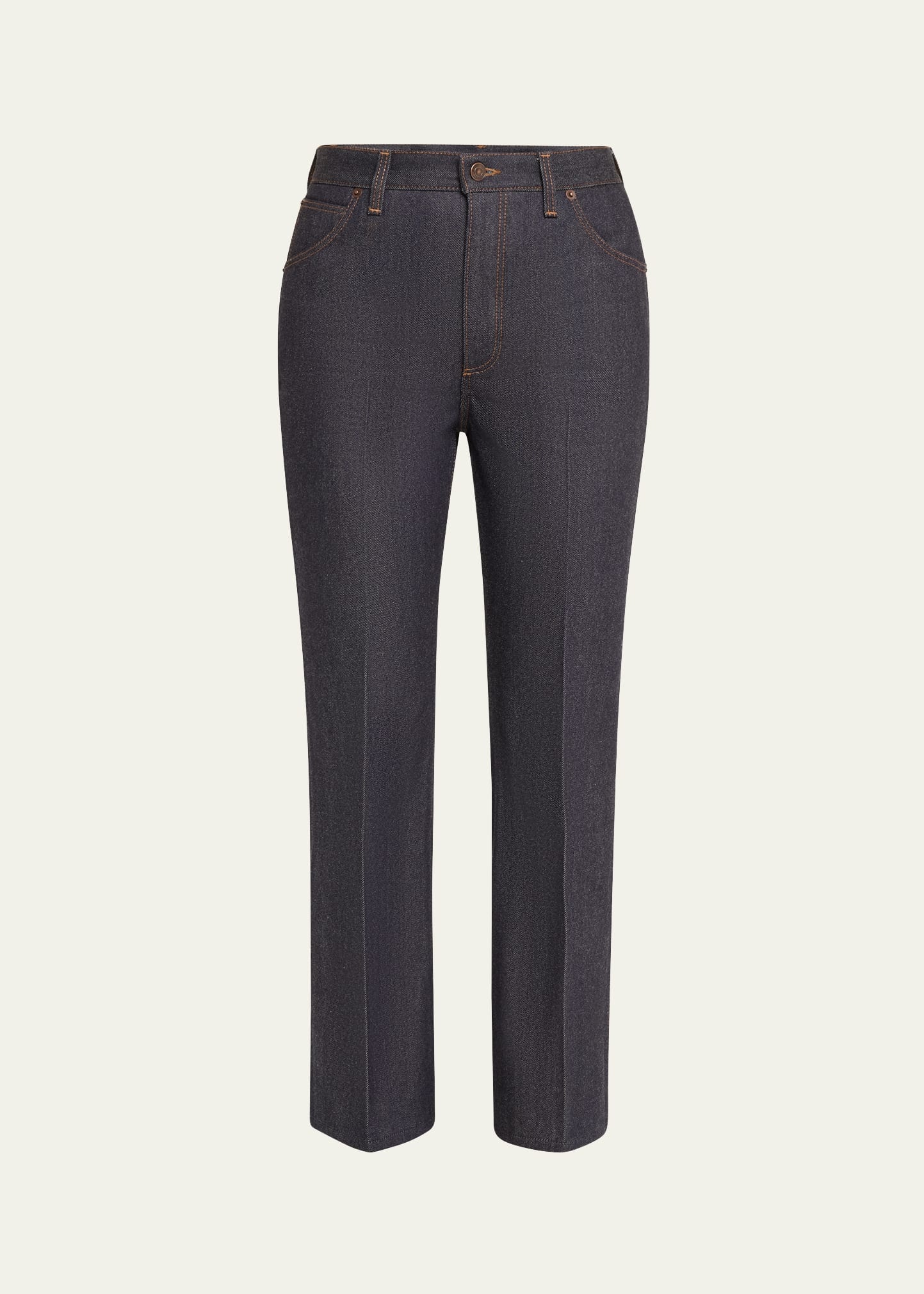 Faron Cashmere Denim Straight-Leg Ankle Trousers - 1