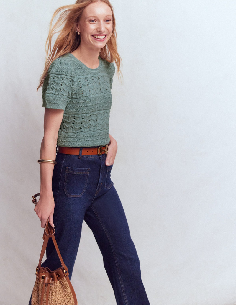 Monica Pointelle T-Shirt-Blue 4