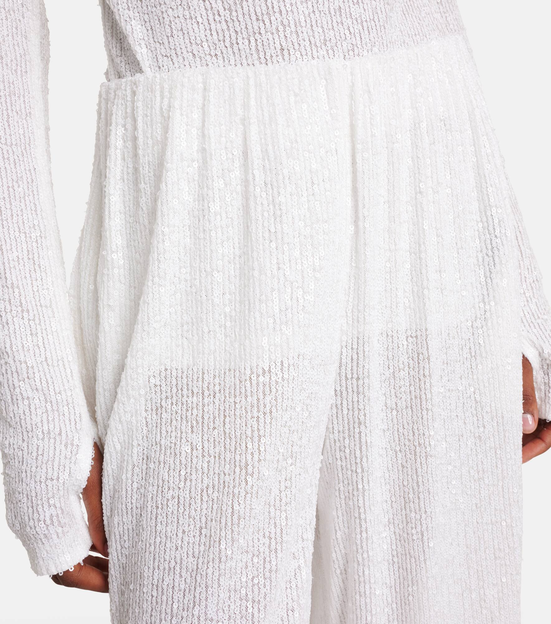 Sequined wide-leg pants - 4