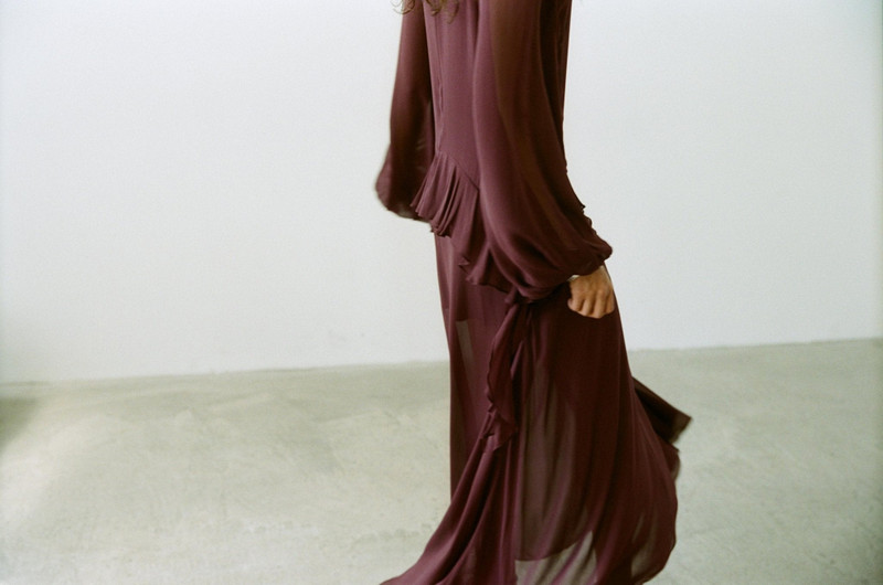 TERRAN MAXI DRESS IN EARTH GEORGETTE CHIFFON 5