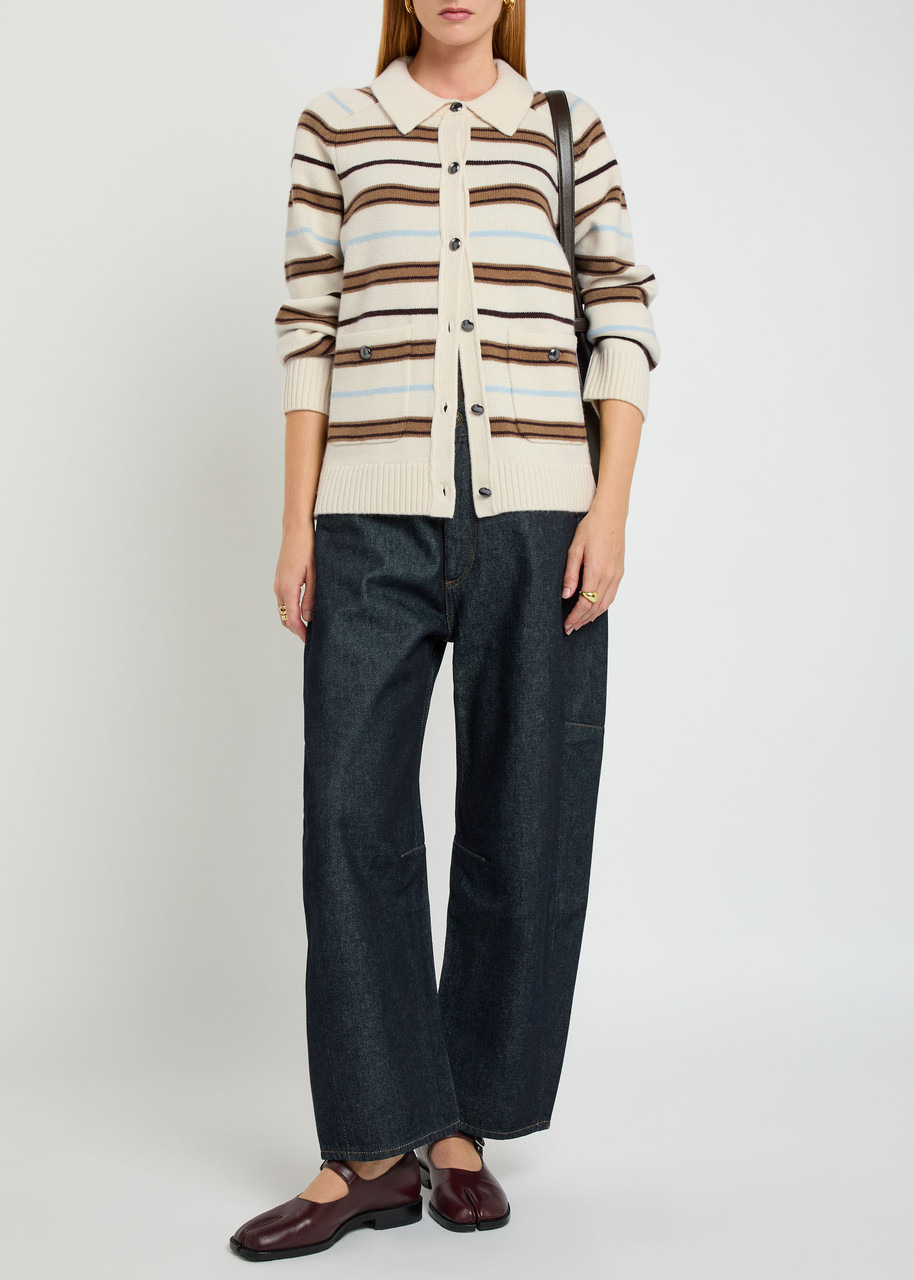 Rag & Bone Peggy Striped Wool Cardigan - 4