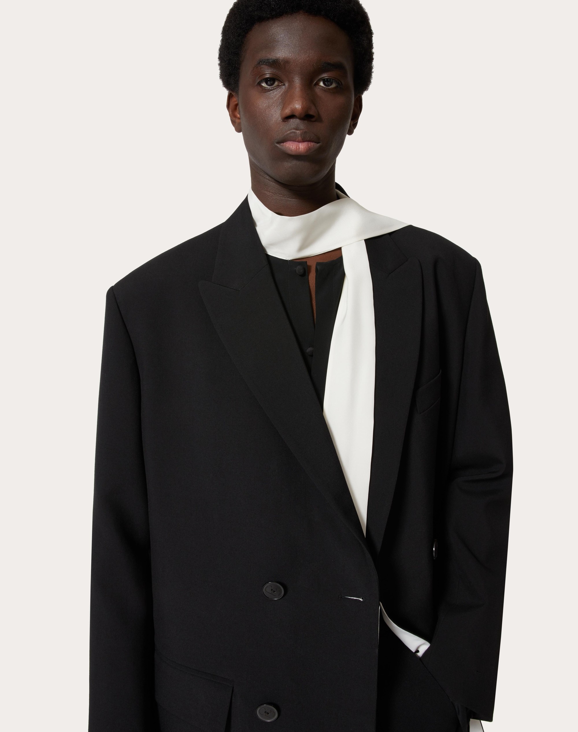 DOUBLE-BREASTED WOOL JACKET - 5