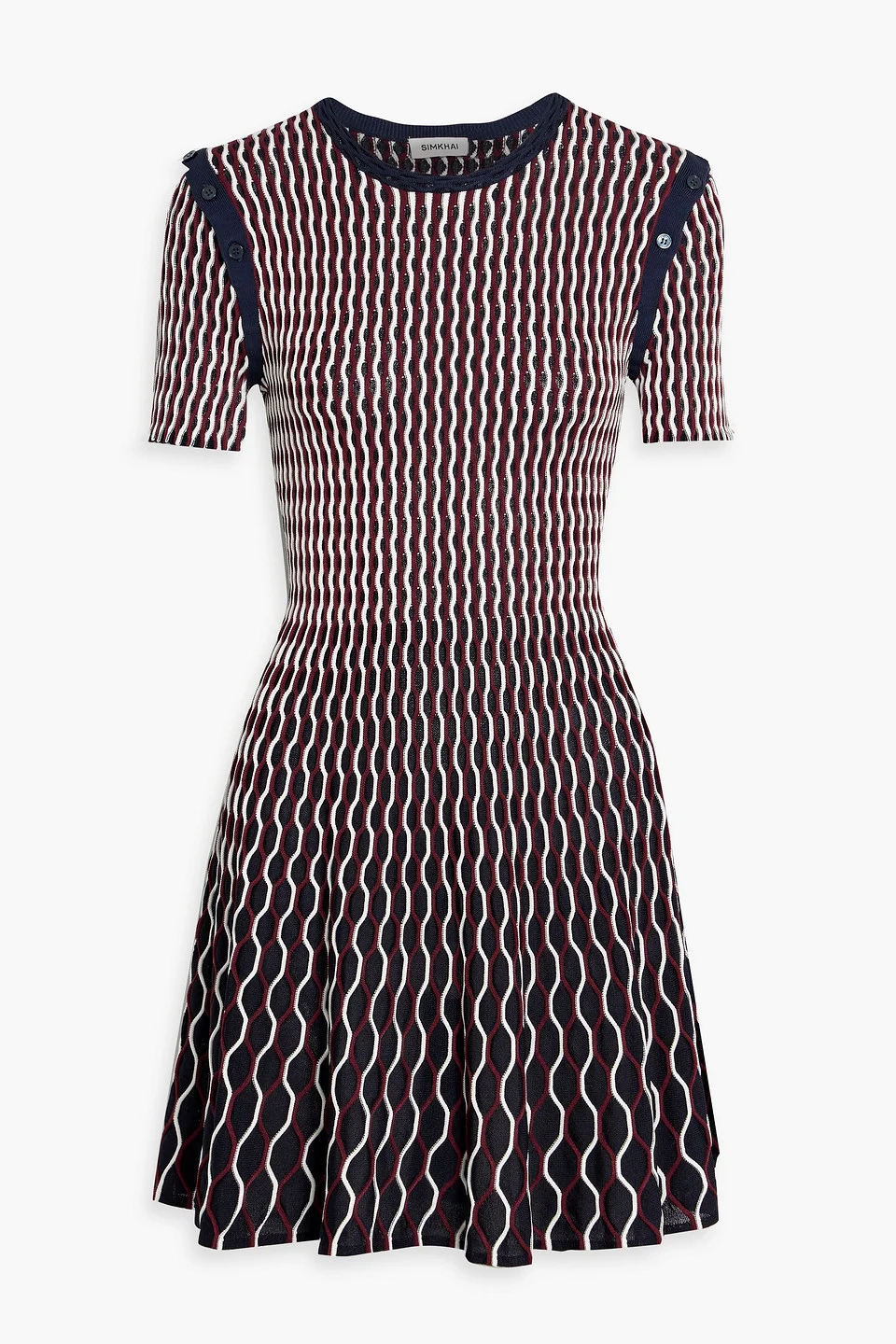 Baylor striped knitted mini dress - 1