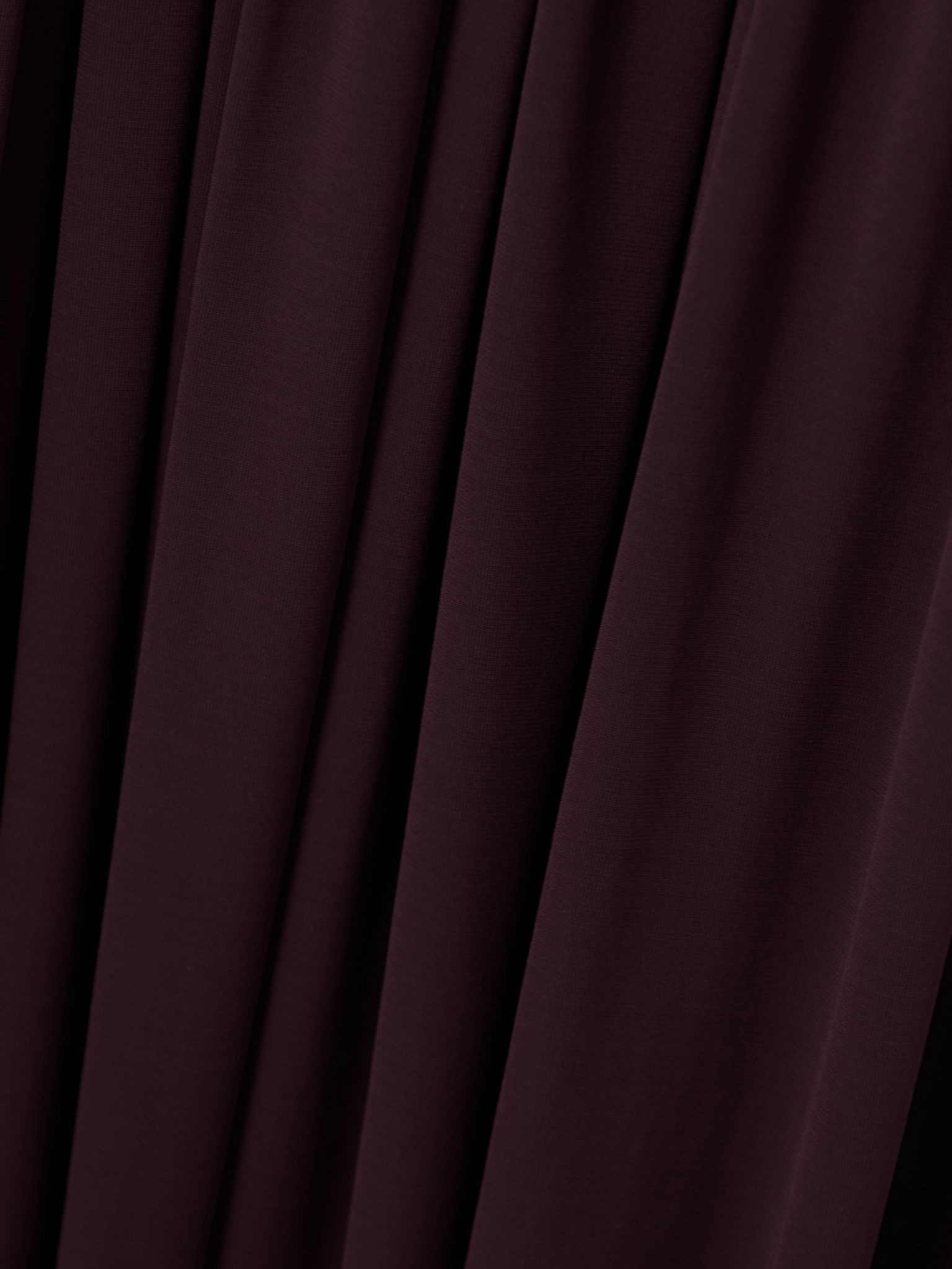 Strapless pleated stretch-jersey midi dress Burgundy - 4