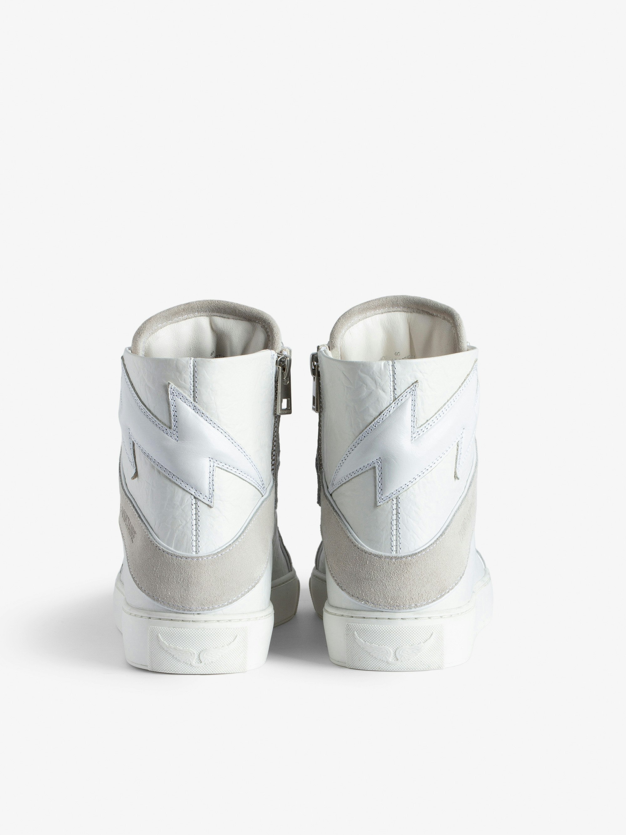 ZV1747 High Flash High-Top Crinkled Sneakers - 4