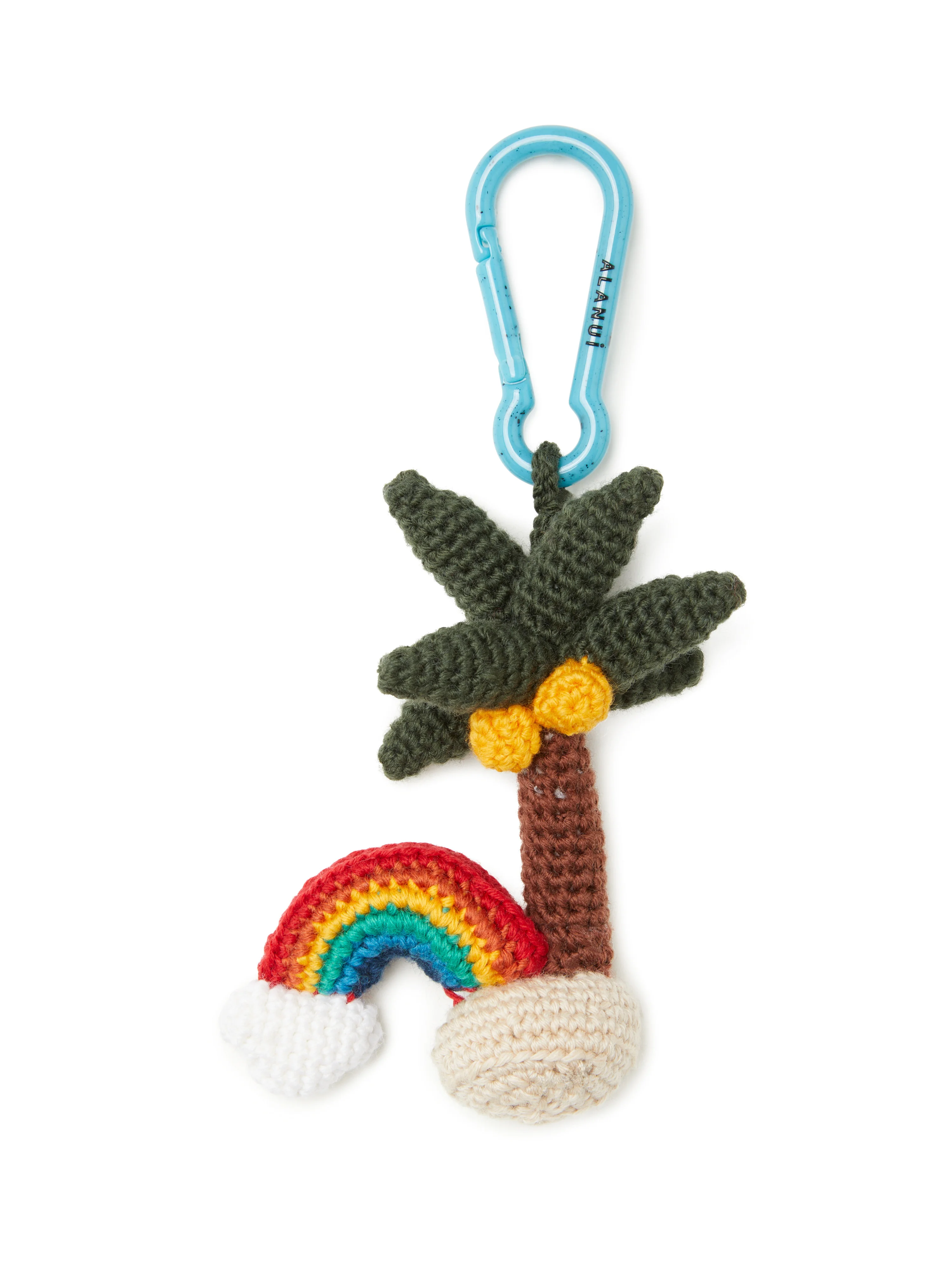 Palm & Rainbow Amigurumi Crochet Keyring - 1