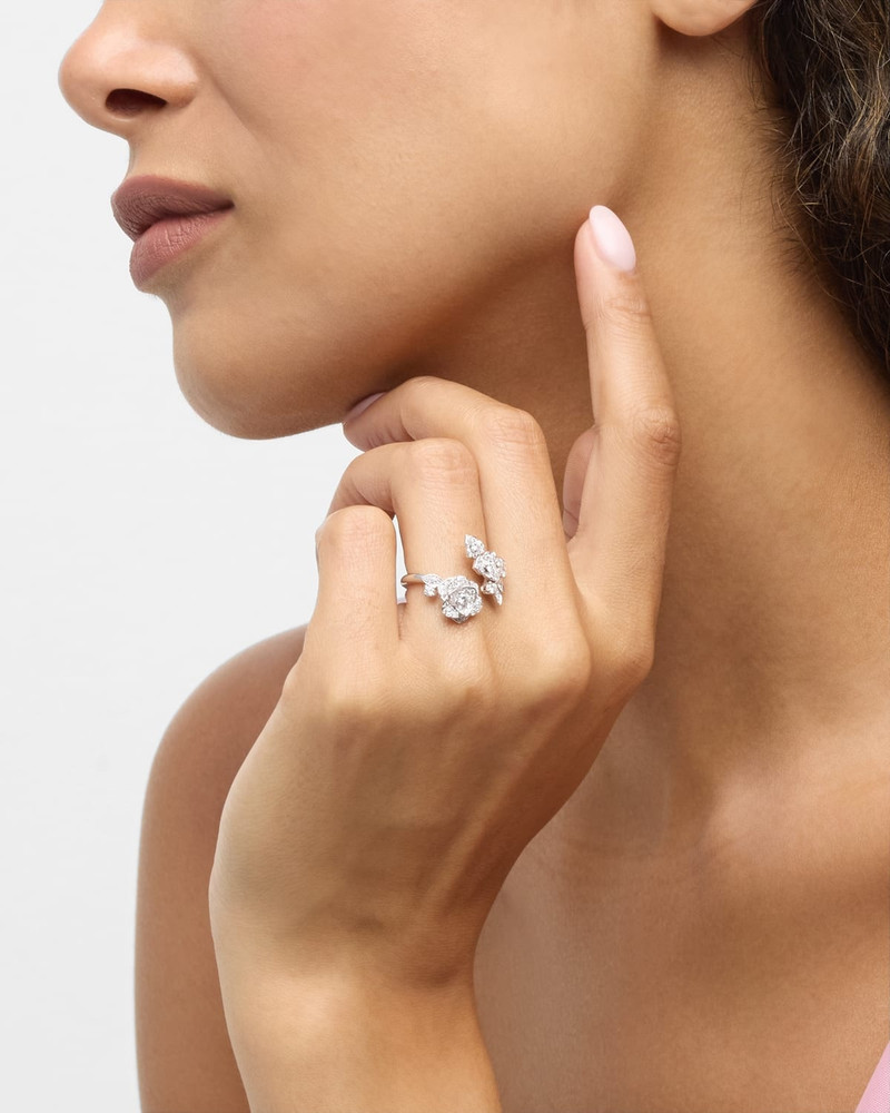 Piaget Rose 18K White Gold Vine Ring with Diamonds outlook
