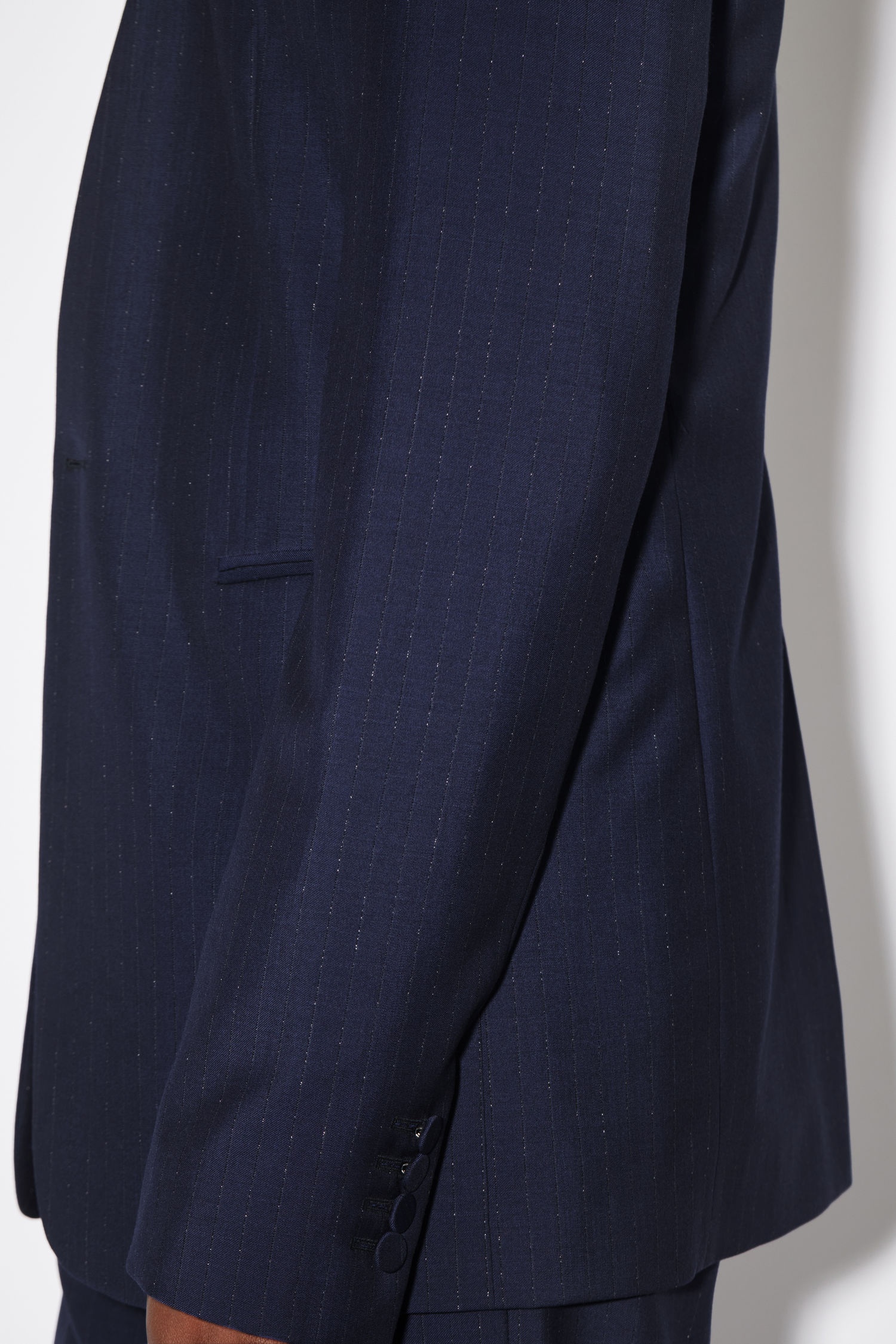 Pinstripe suit jacket - Dark Blue - 6