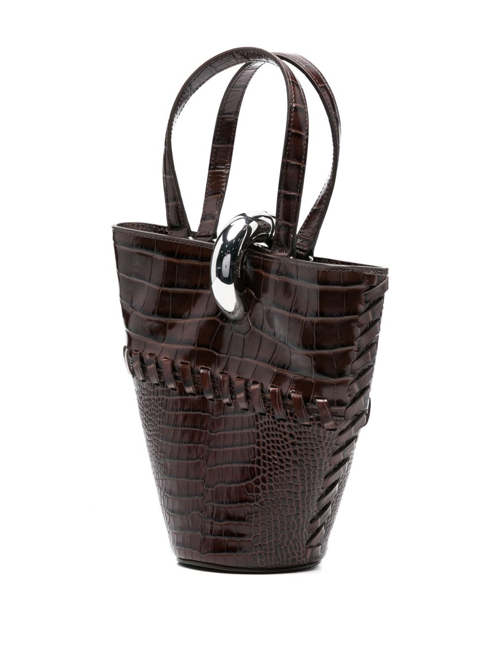 croc-embossed tote bag - 3