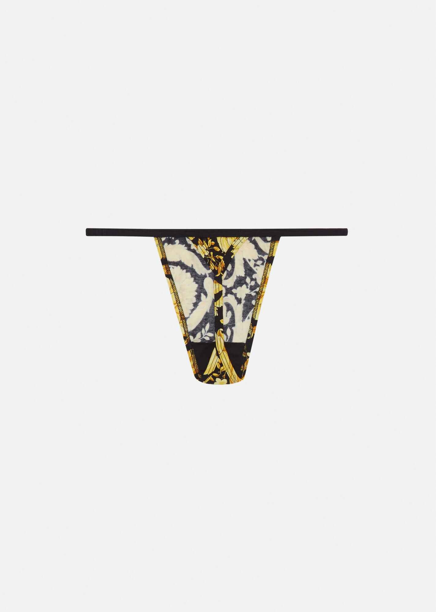 Barocco Print Thong - 3