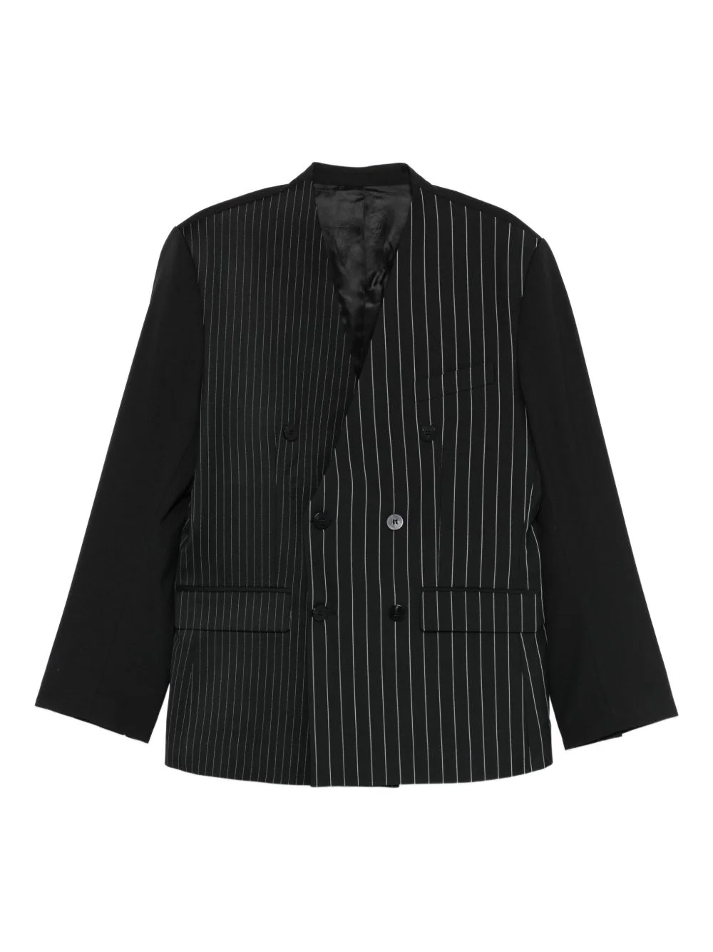 pinstripe double-breasted blazer - 1