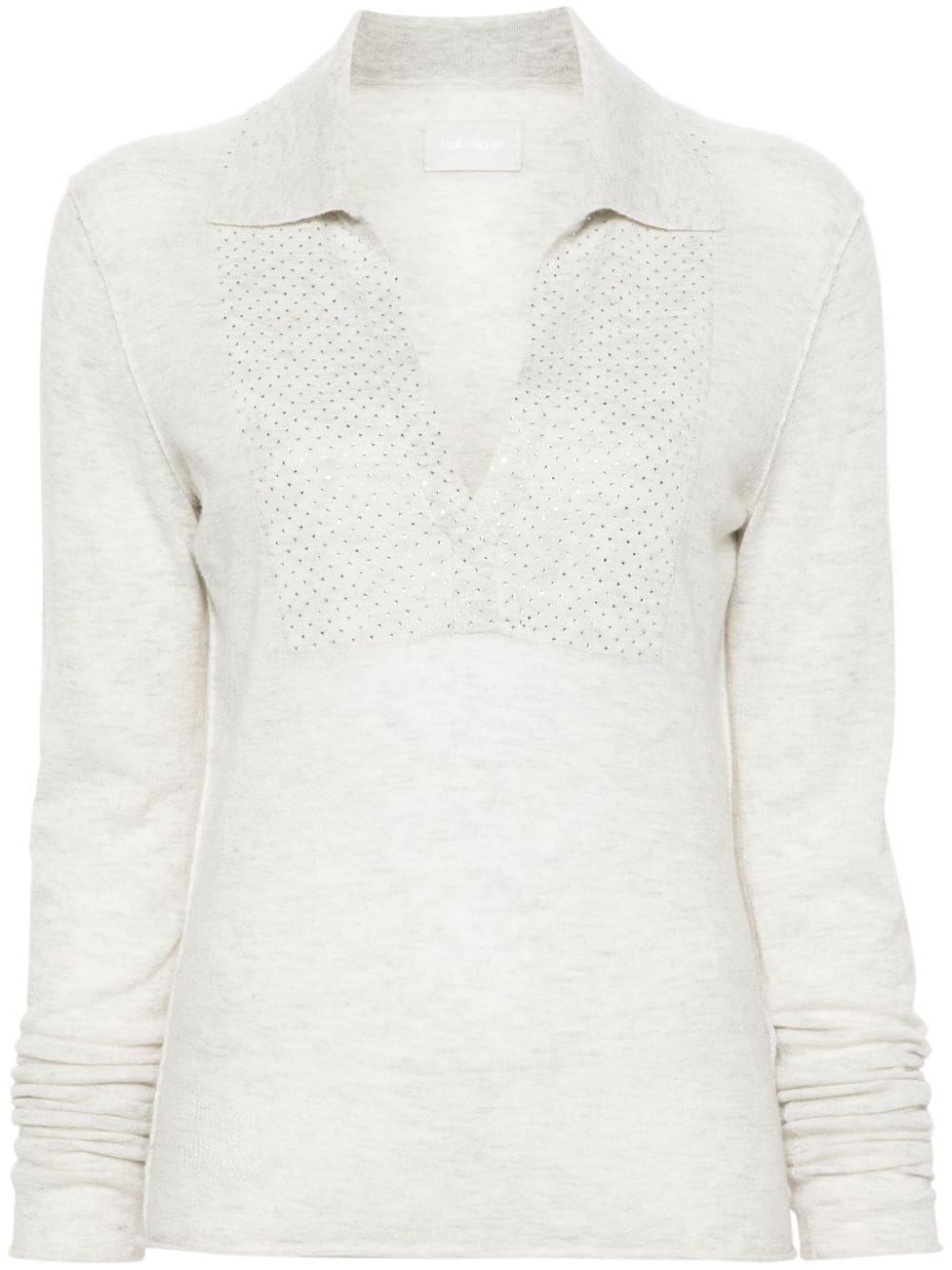 Sally rhinestone-embellished cashmere jumper - 1